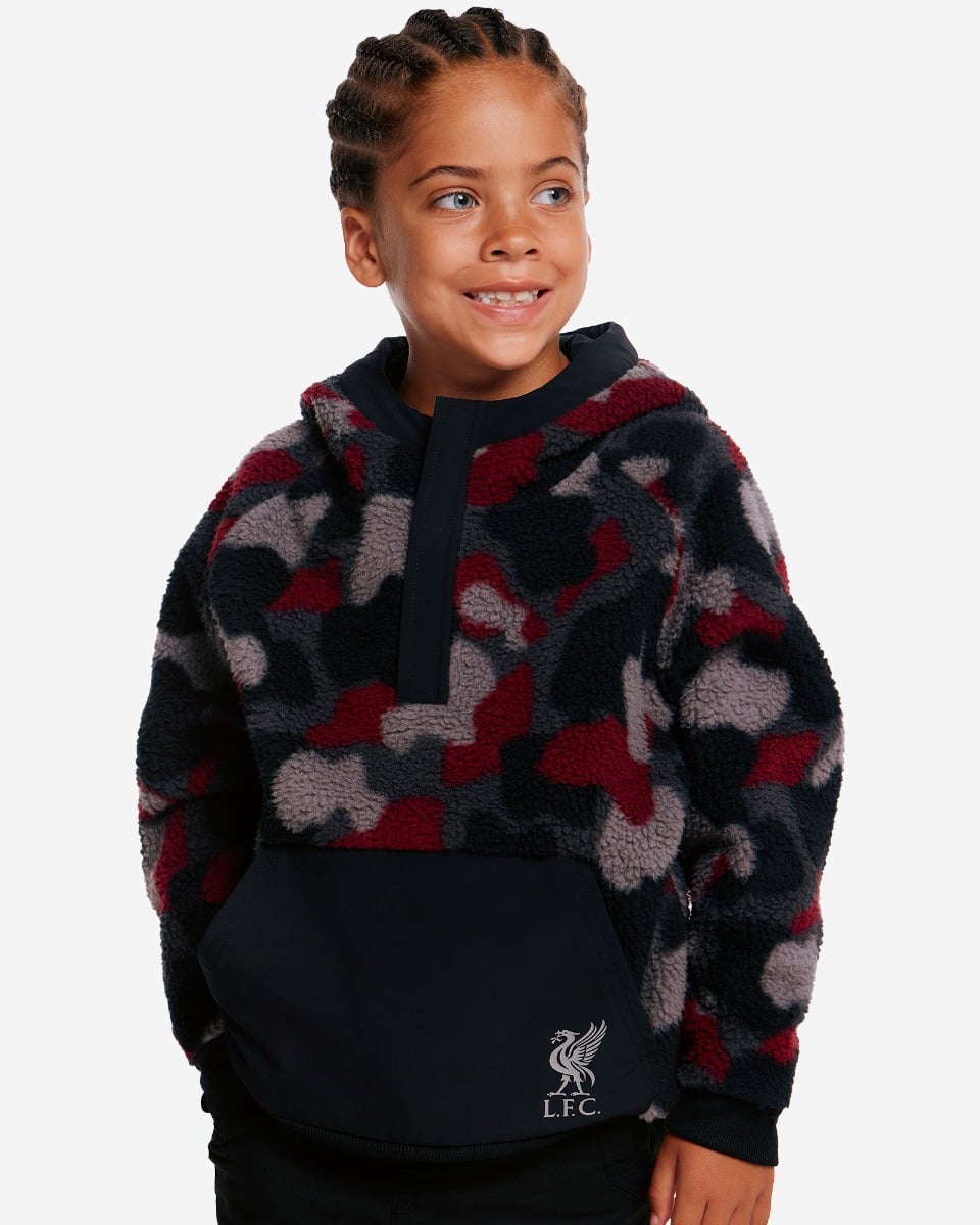 LFC Juniors Oversized YNWA Fleece Hoodie Grey - Image 1