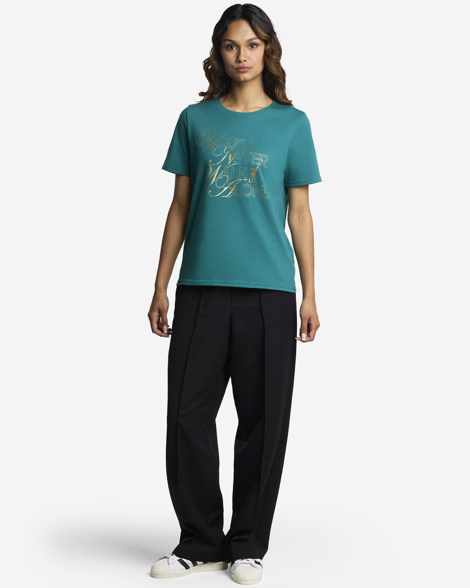 LFC 女式金箔 T 恤蓝绿色 - Image 4