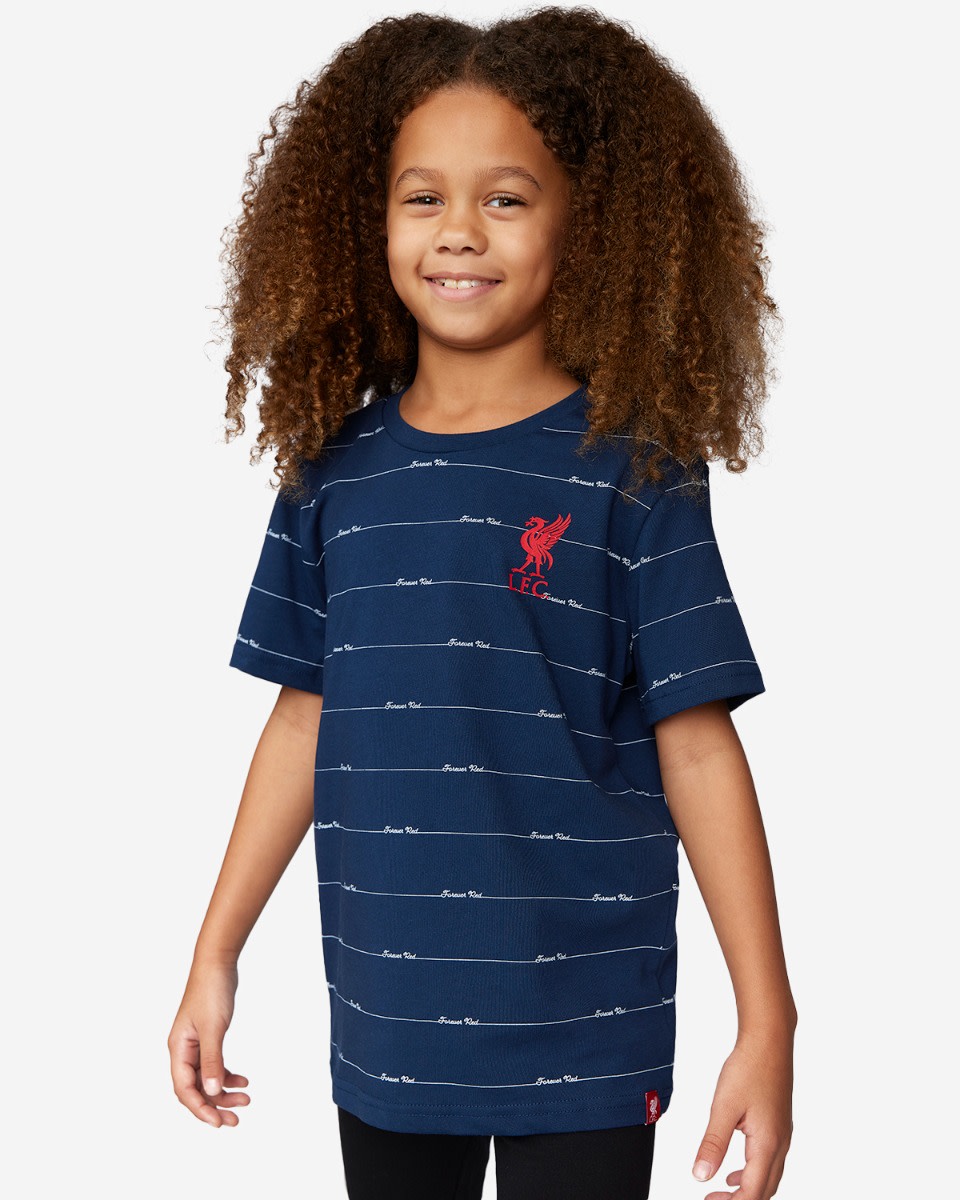T-shirt à rayures LFC Junior bleu marine - Image 2