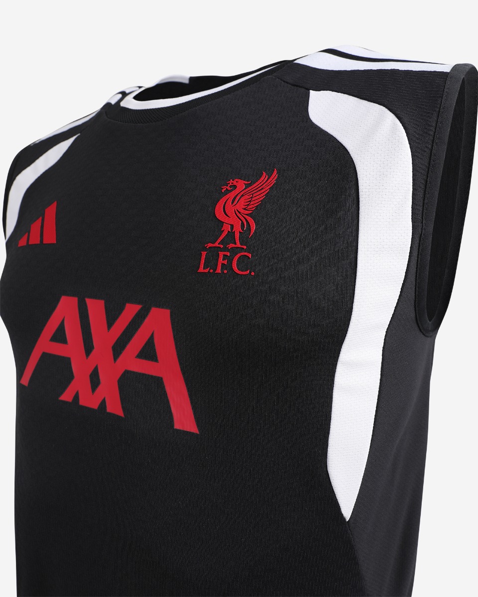 LFC adidas Womens 26/27 Tiro Sleeveless Jersey Black - Image 3