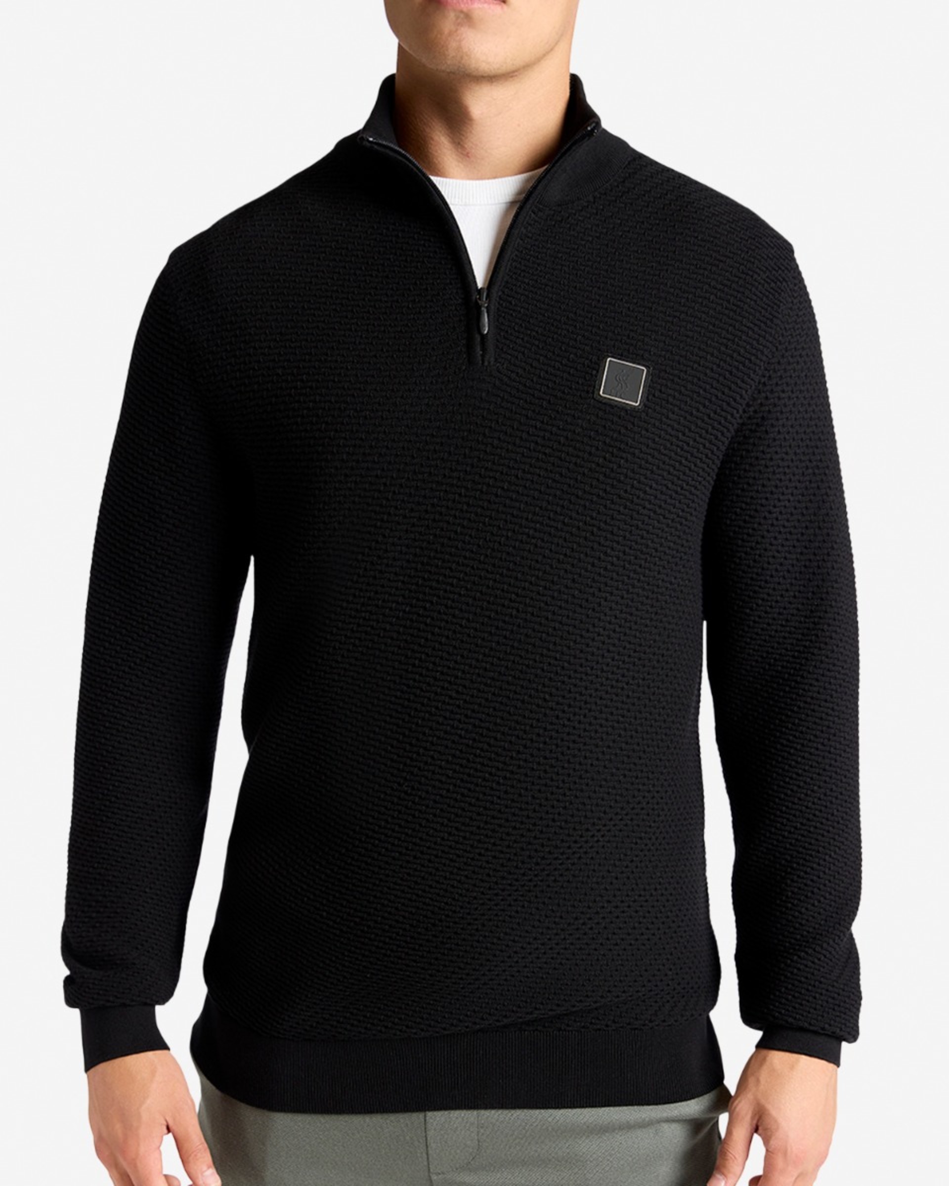 LFC Herre Firma 1/4 Zip Strik Sort - Image 3