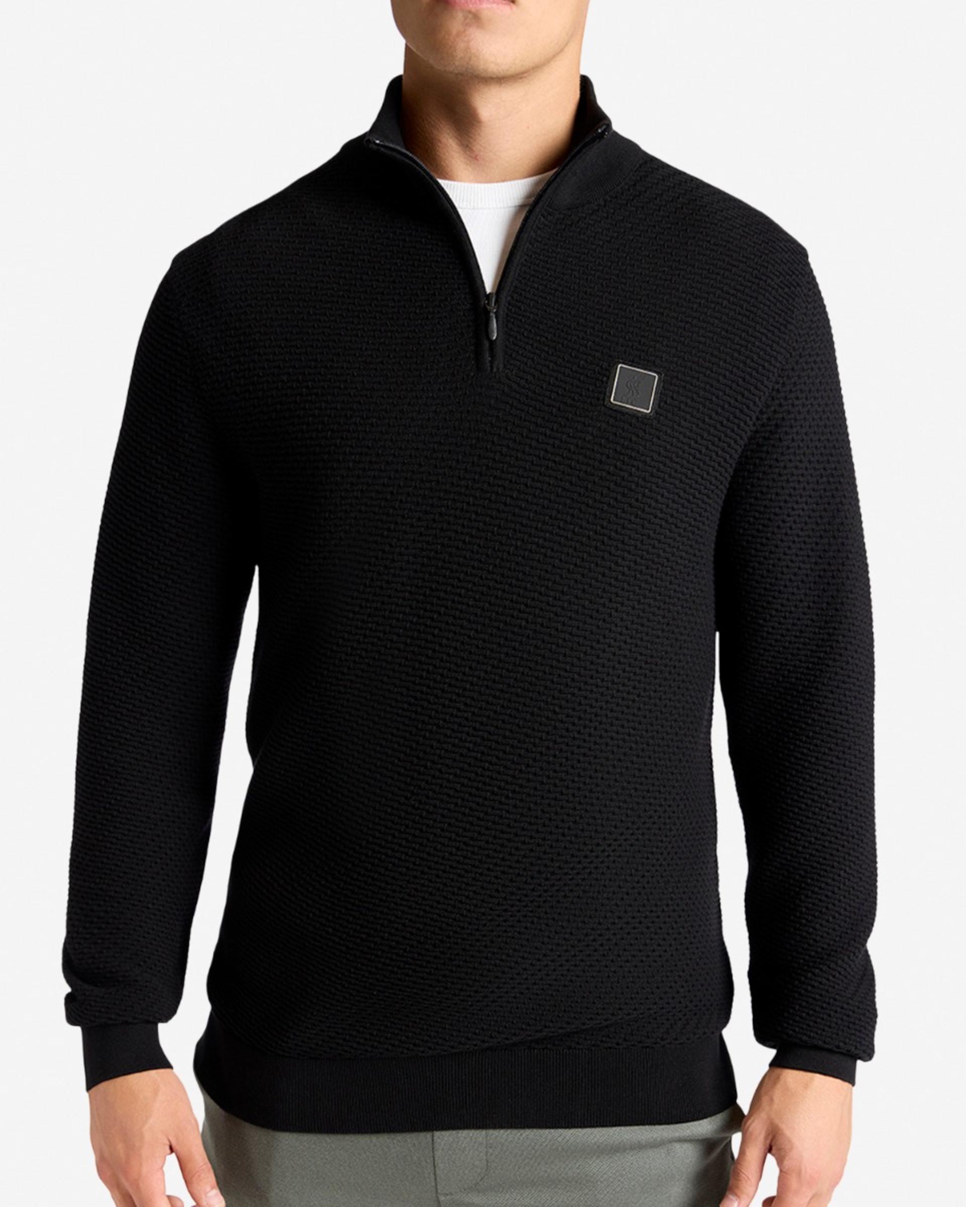 LFC Herre Firma 1/4 Zip Strik Sort - Image 3