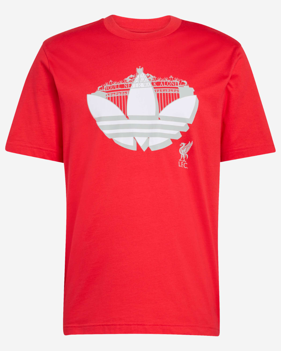 新品  LFC ICON TEE 日本2XL 海外L LFC adidas Mens Seasonal Graphic Trefoil Tee Red