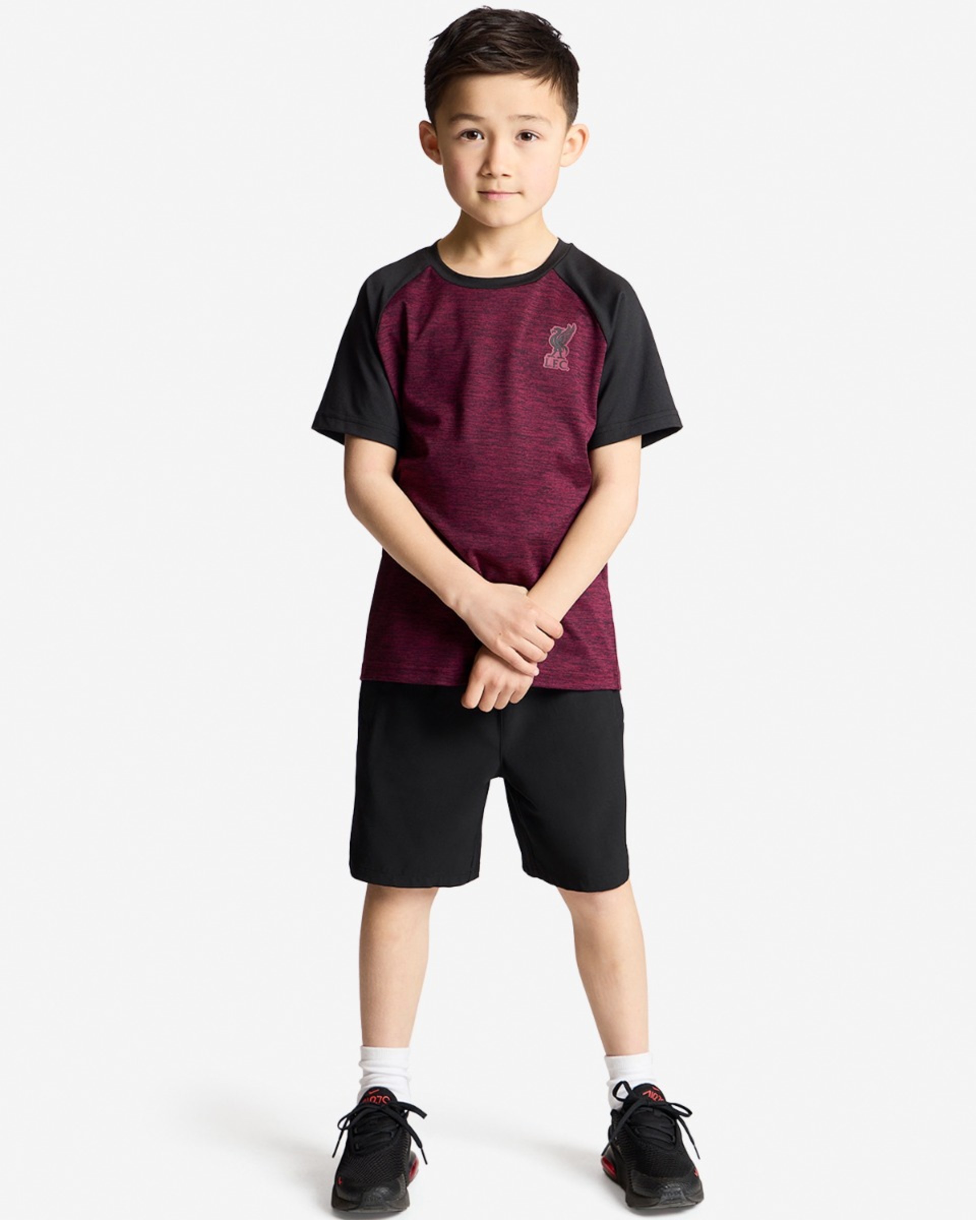 เสื้อยืด LFC Juniors Marl สีแดงและสีดำ - Image 3