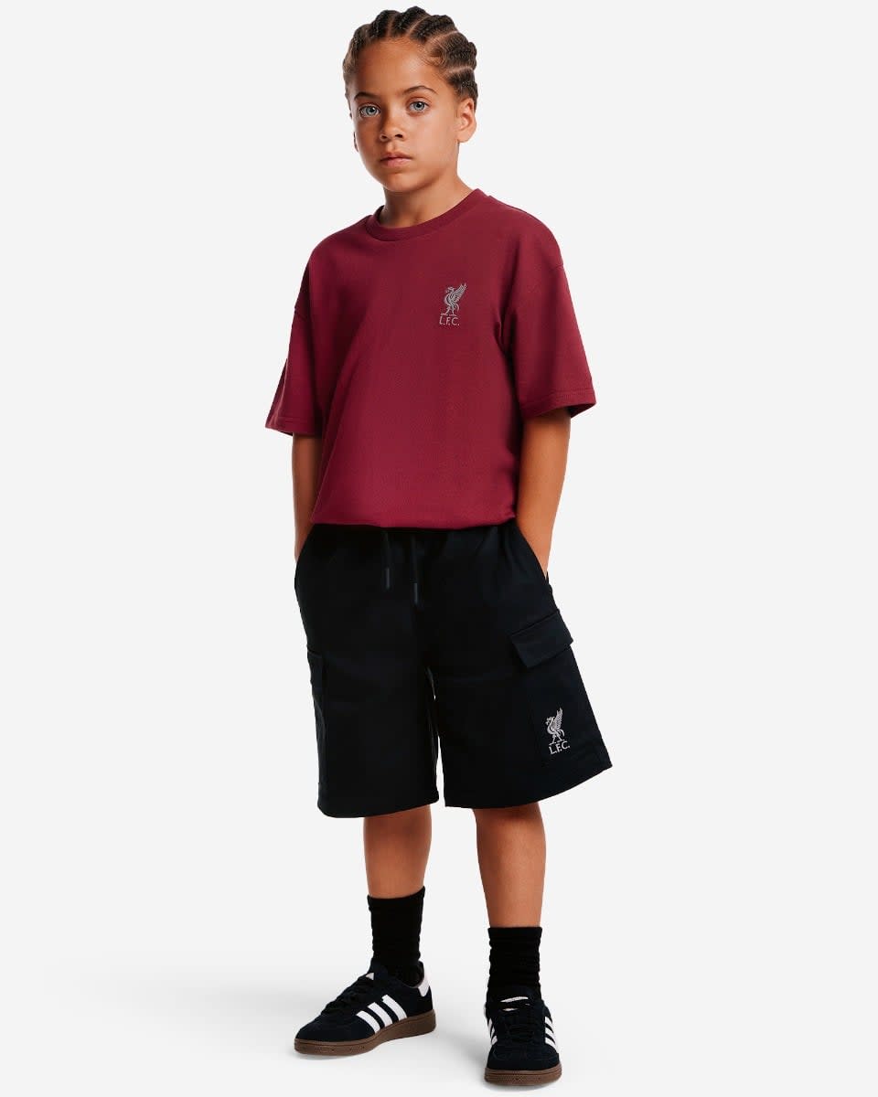 T-shirt surdimensionné YNWA imprimé au dos LFC Juniors Cherry - Image 3