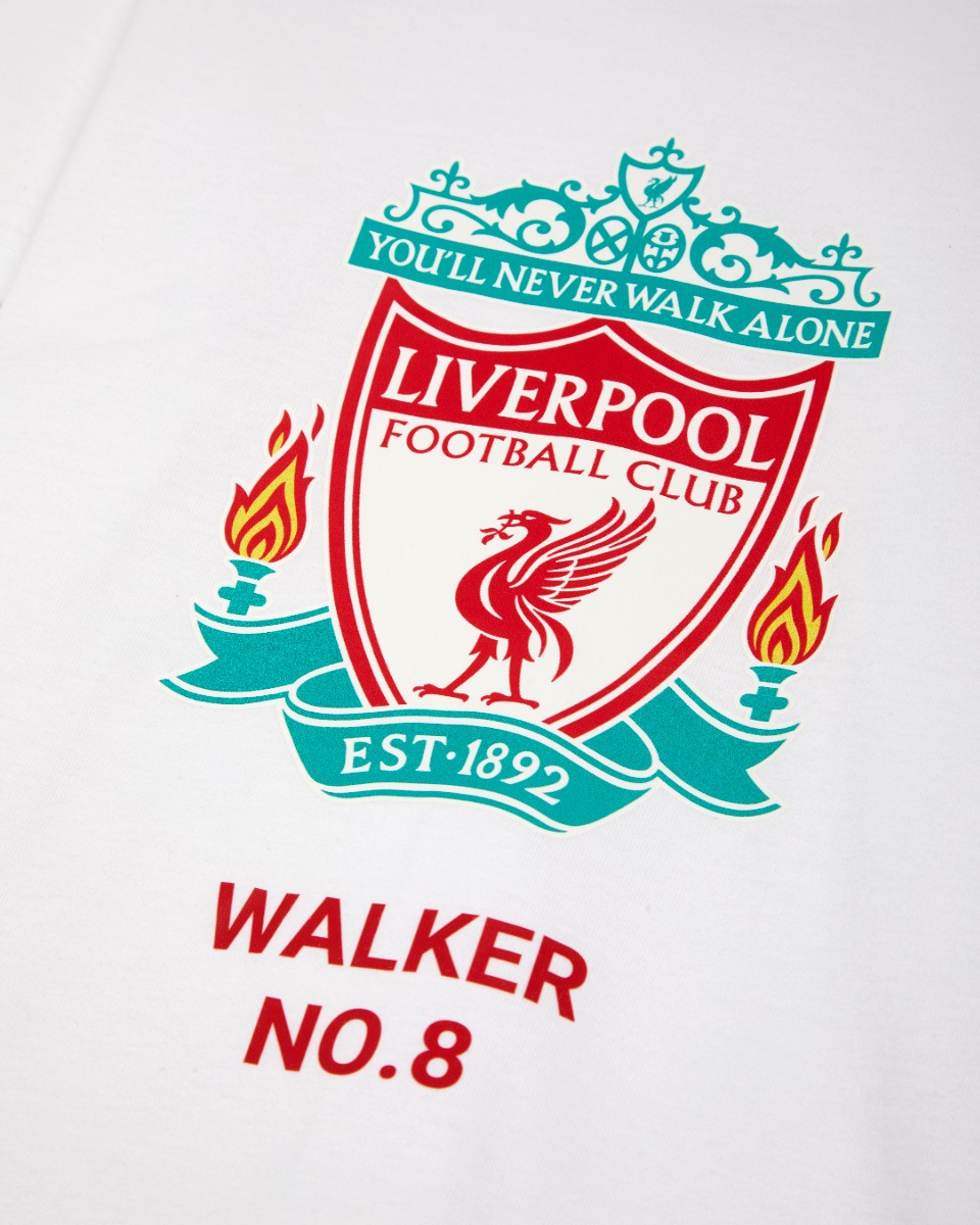LFC Junior Crest personlig vit T-shirt - Image 3