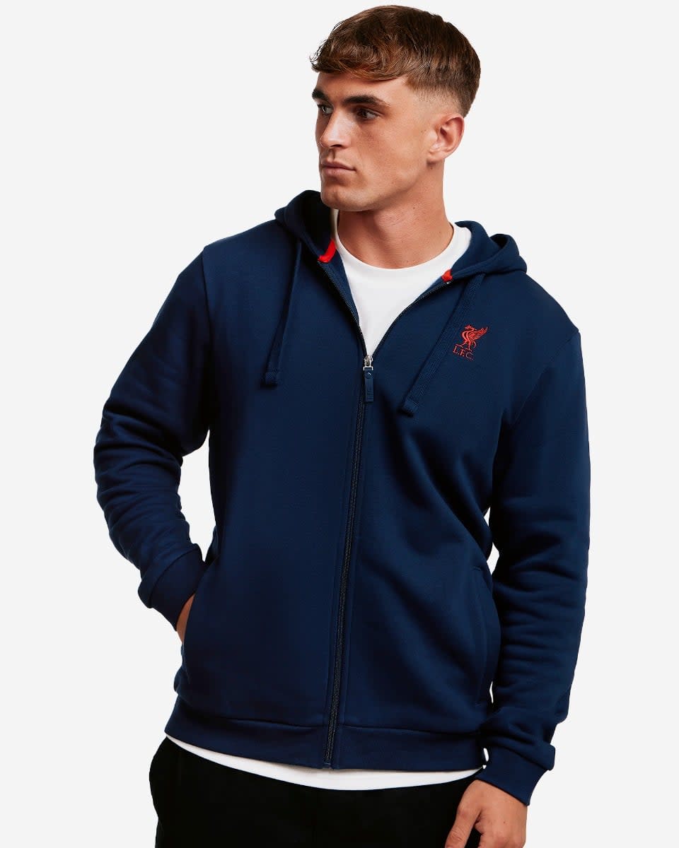 LFC Herren-Hoodie mit durchgehendem Reißverschluss, Marineblau - Image 1