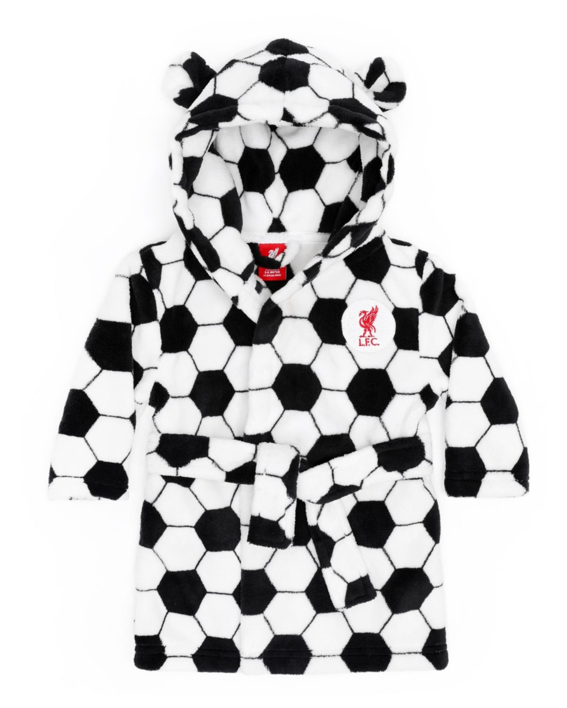 เสื้อคลุมฟุตบอลเด็ก LFC เสื้อคลุมหมวกขาวดำ - Image 1