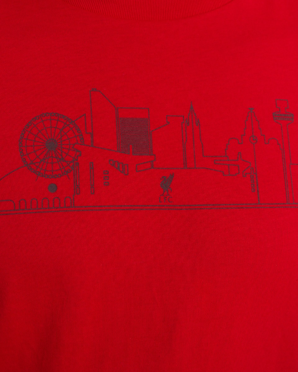 LFC Menns Liverpool Skyline Tee Rød - Image 2