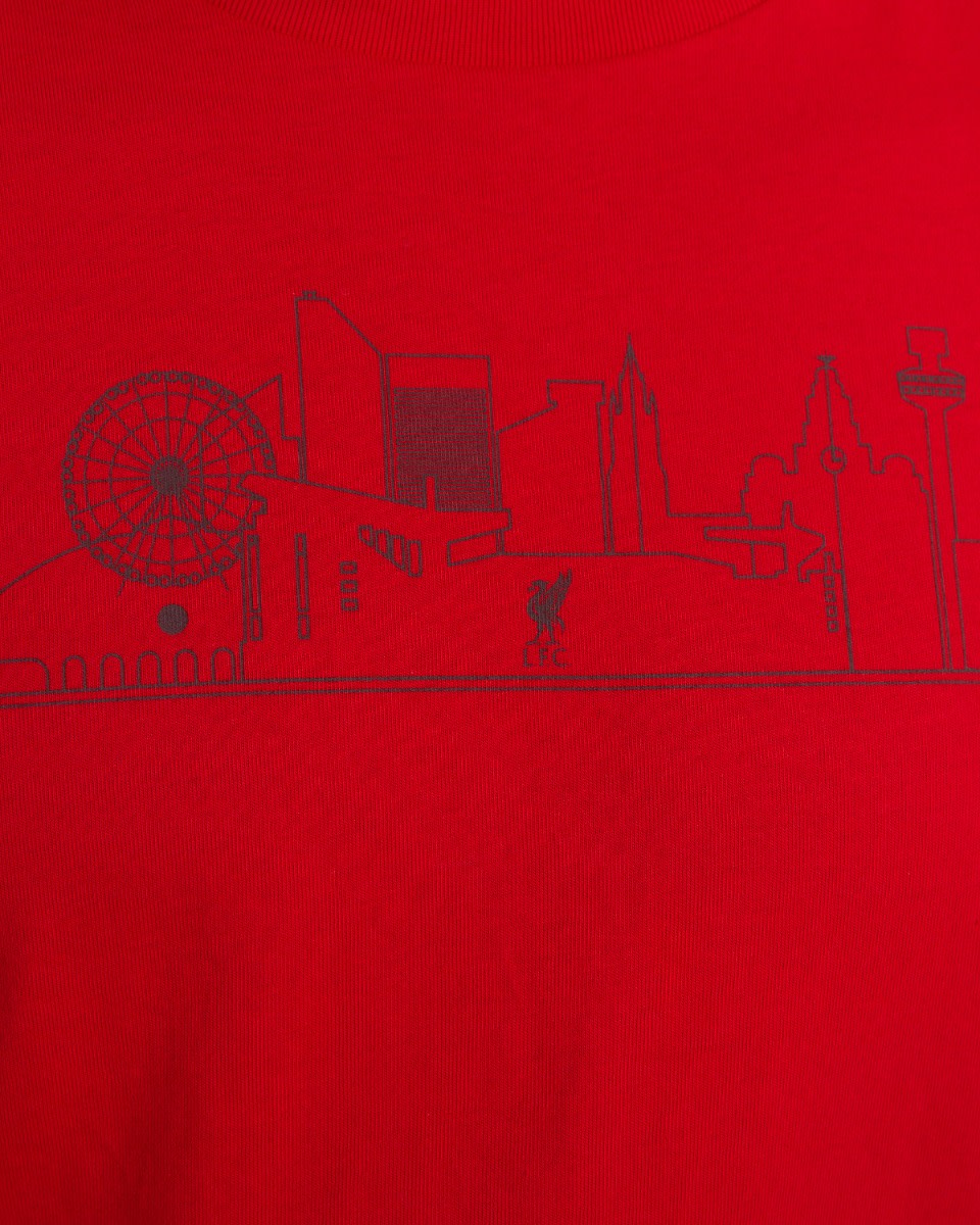 LFC Mens Liverpool Skyline Tee Red - Image 2