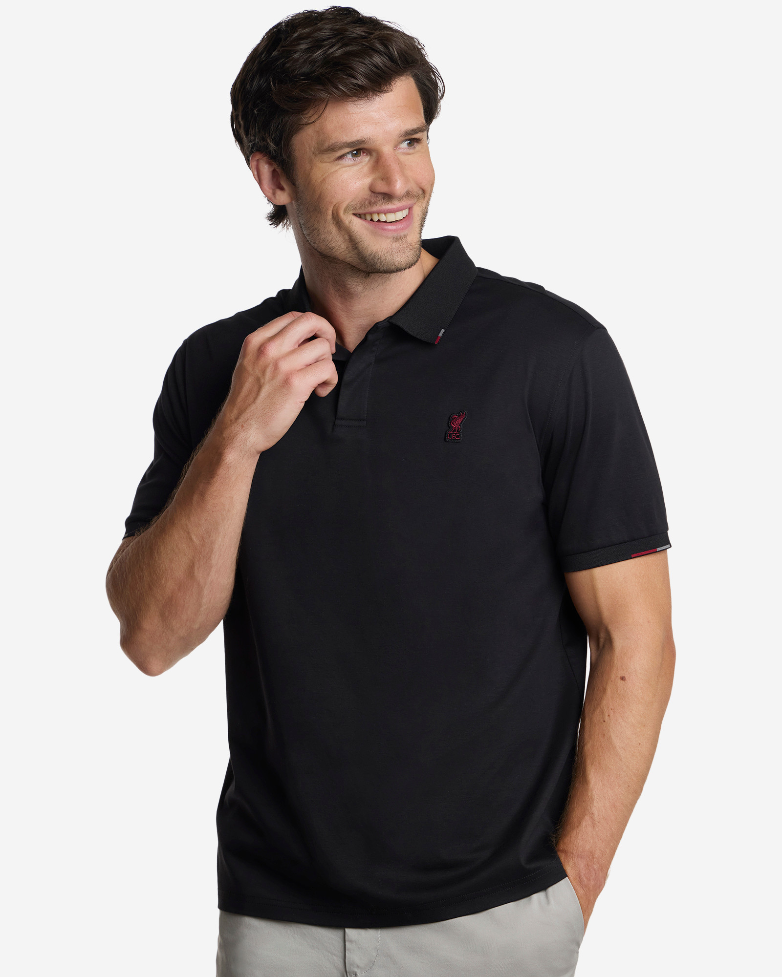เสื้อโปโลผู้ชายรุ่น LFC Firma สีดำ - Image 1