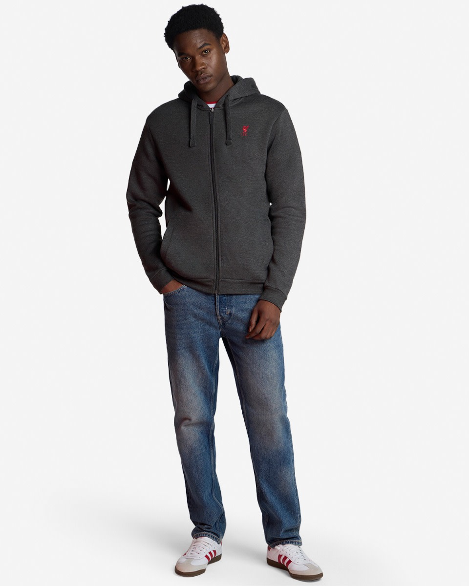 เสื้อฮู้ดบุรุษแบบซิปผ่าน LFC Charcoal - Image 3