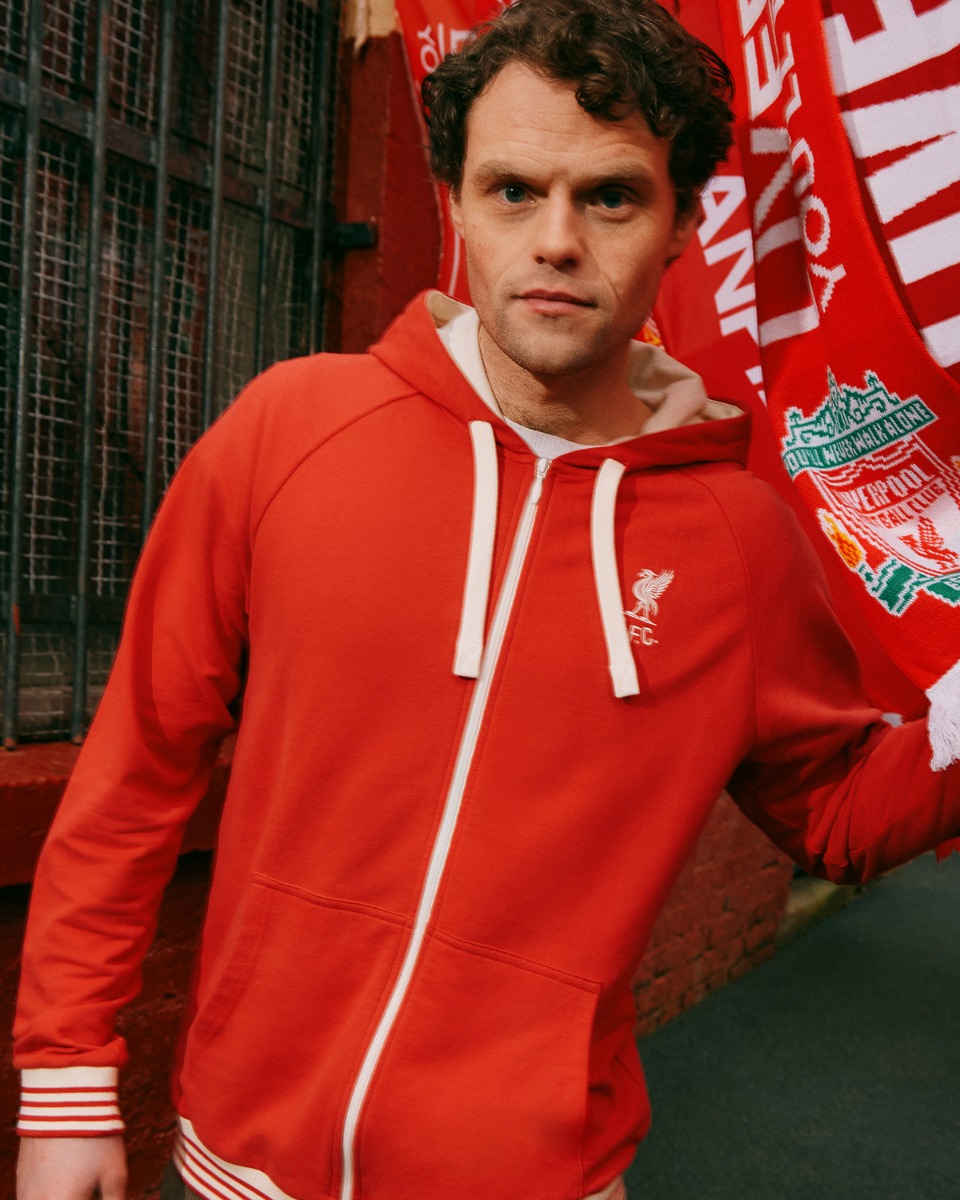 LFC 男士 Shankly 拉链连帽衫红色 - Image 4