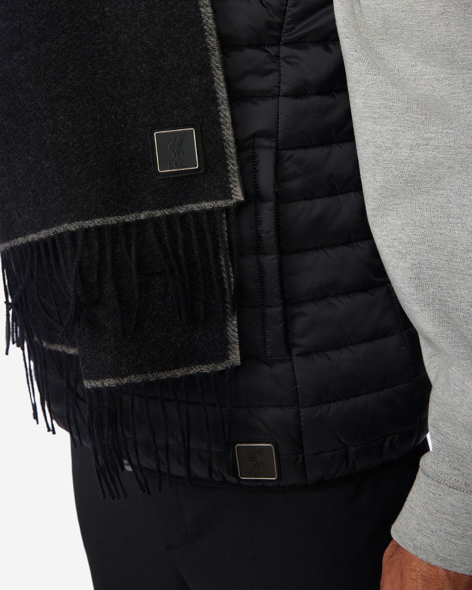 LFC Mens Firma Wool Scarf Grey & Black - Image 2