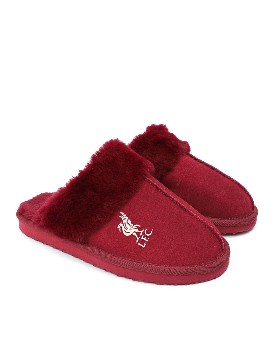 LFC Womens Suede Mules Red - Image 1