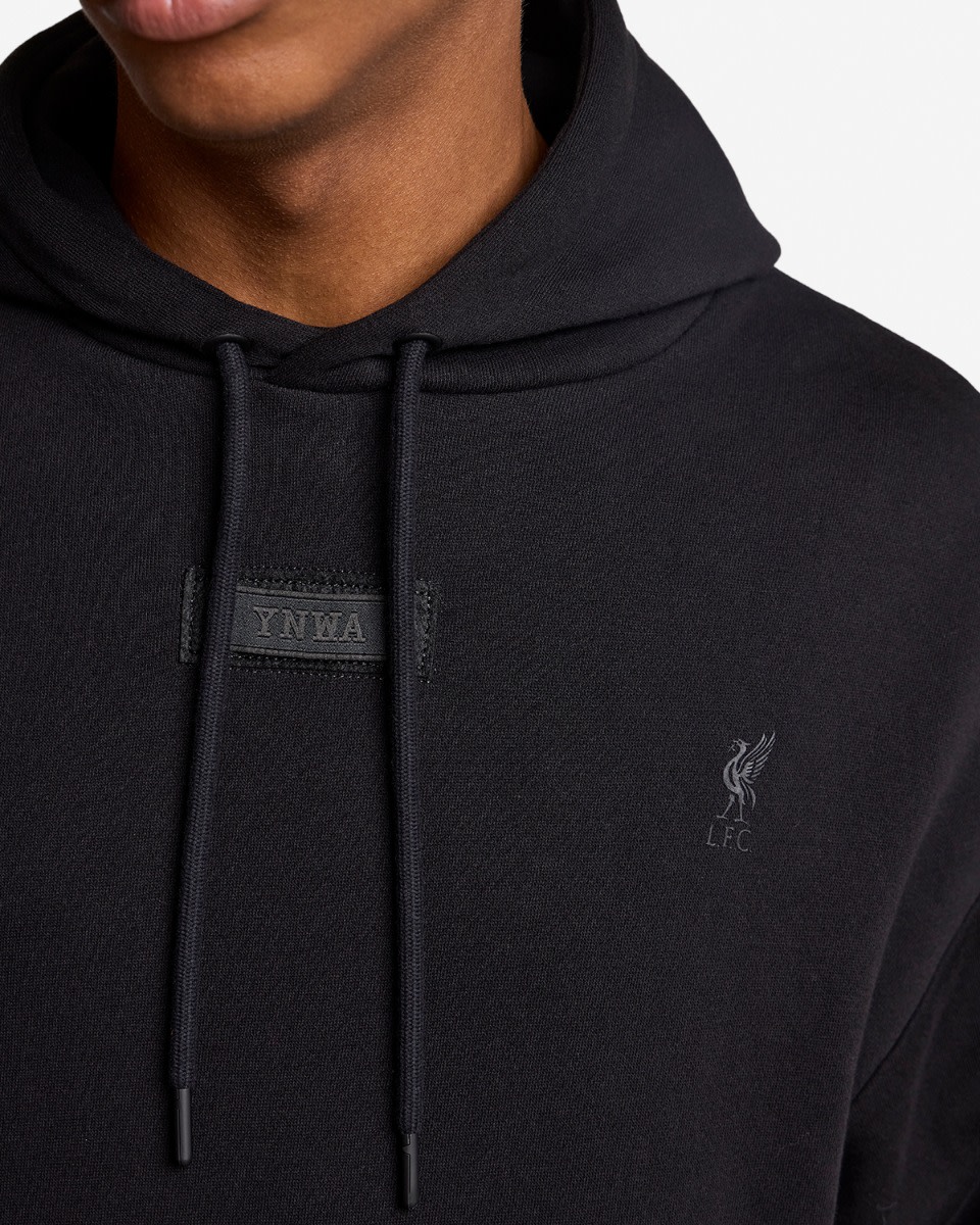 LFC Mens YNWA Overhead Hoodie Black - Image 2