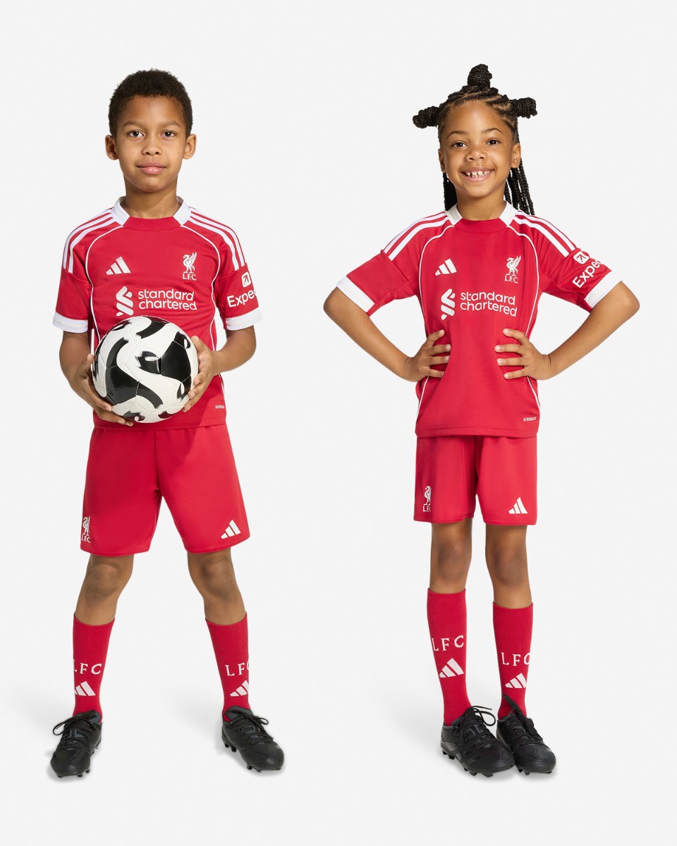 LFC adidas Kids 25/26 Home Mini Kit - Image 1