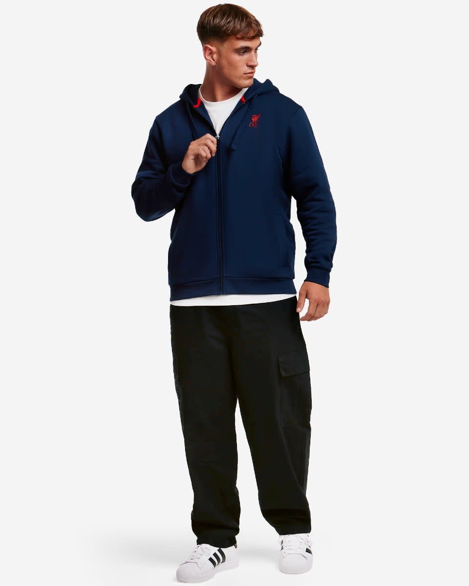 LFC Herren-Hoodie mit durchgehendem Reißverschluss, Marineblau - Image 3