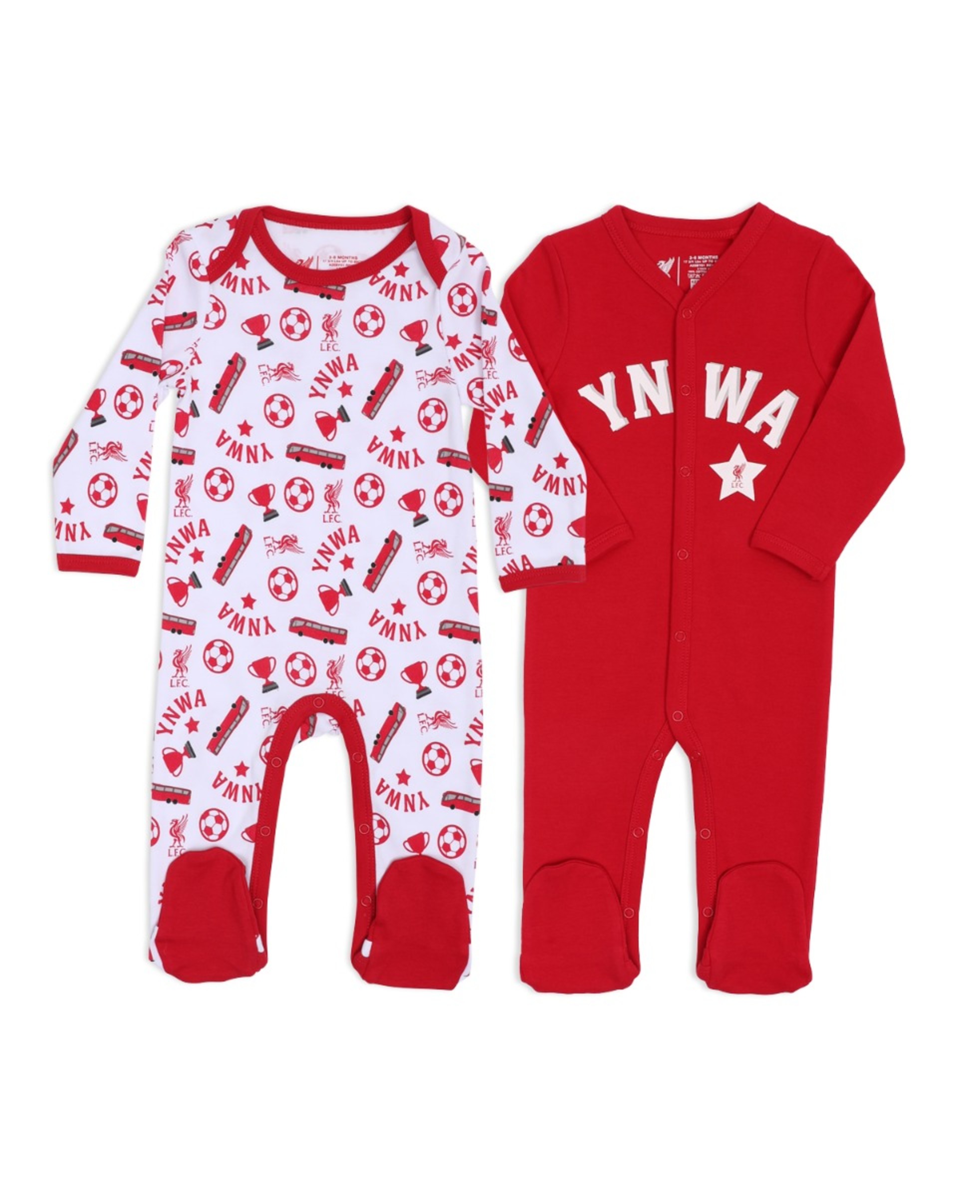 LFC Baby-Schlafanzug, 2er-Pack, Rot - Image 1