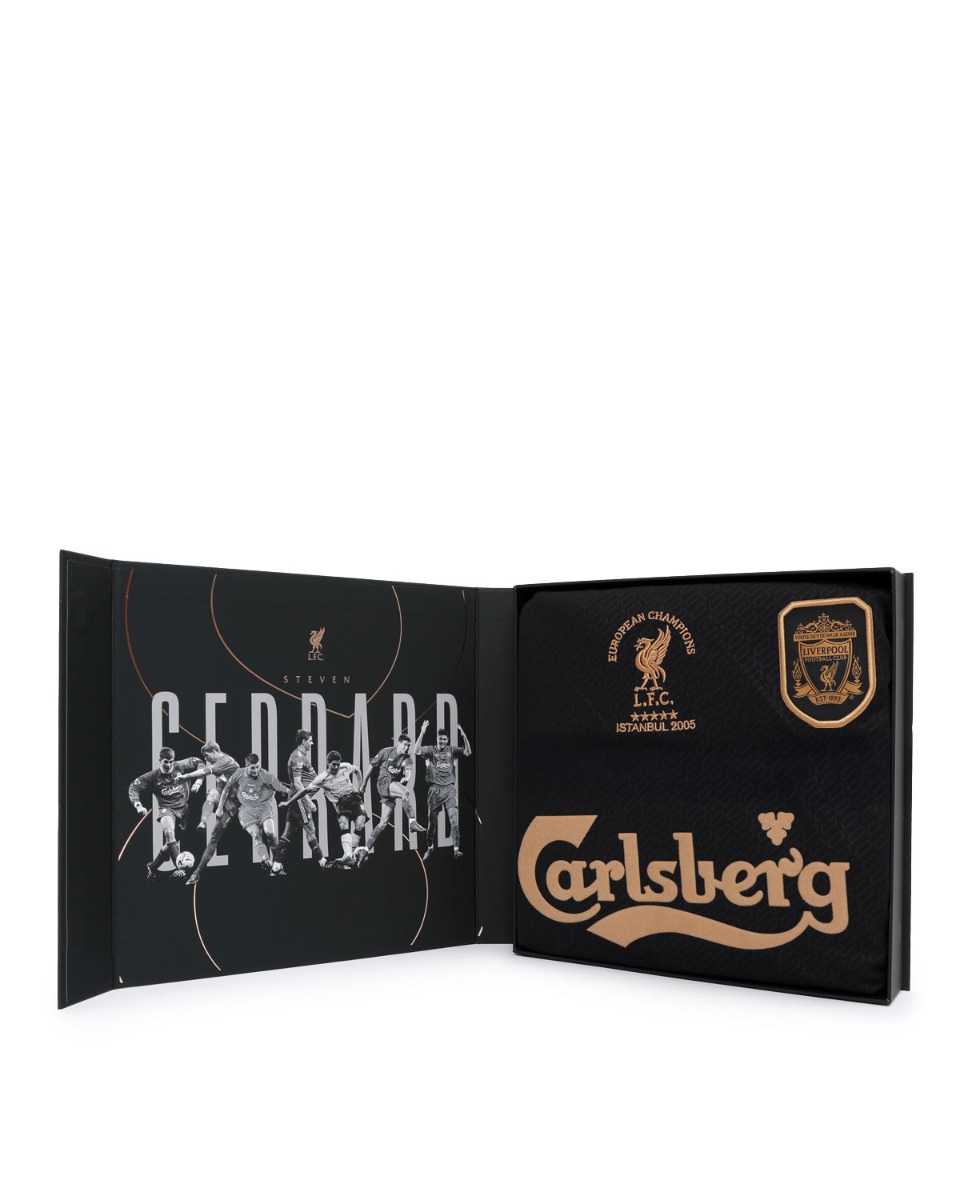 Camisa en caja firmada por LFC de Gerrard Istanbul, negra y dorada - Image 3
