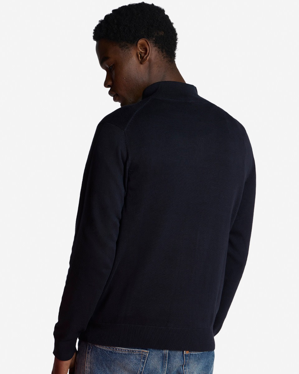 LFC Quarter Zip Knit Cotton Jumper Navy - Image 2