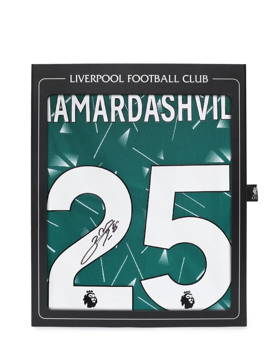 LFC Signed 26/27 Mamardashvili Boxed Shirt - Image 1