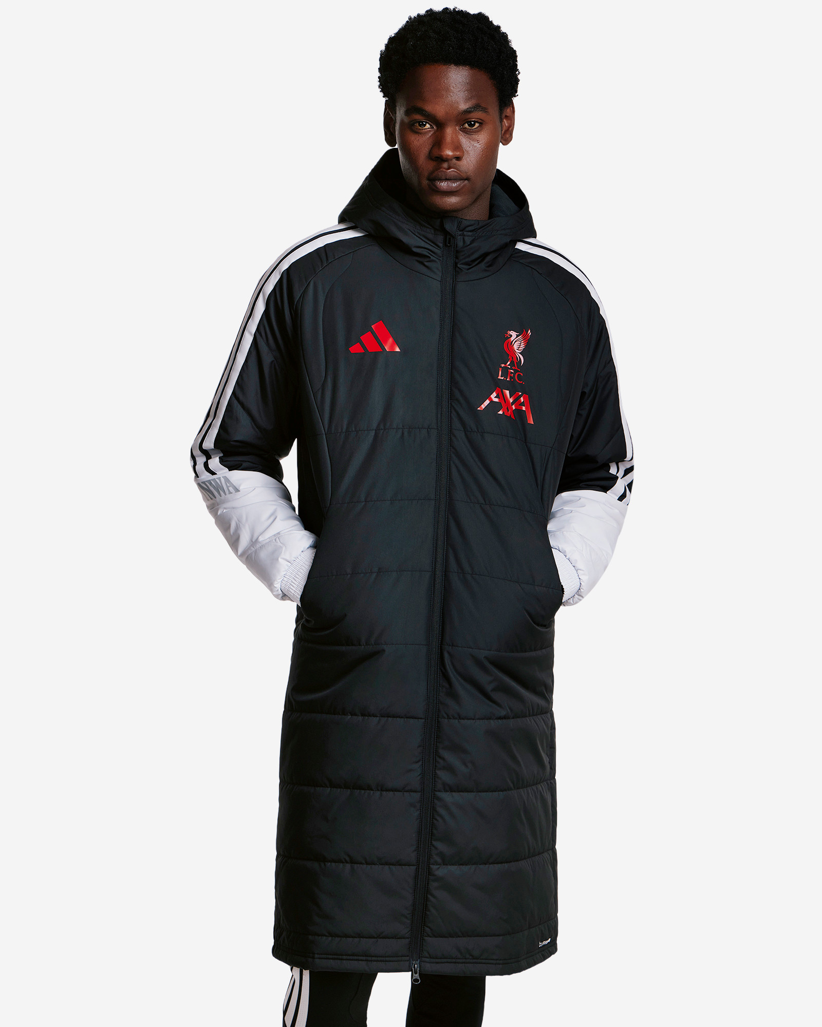 LFC adidas Mens 26/27 Tiro Pro-Long Coat Black - Image 4