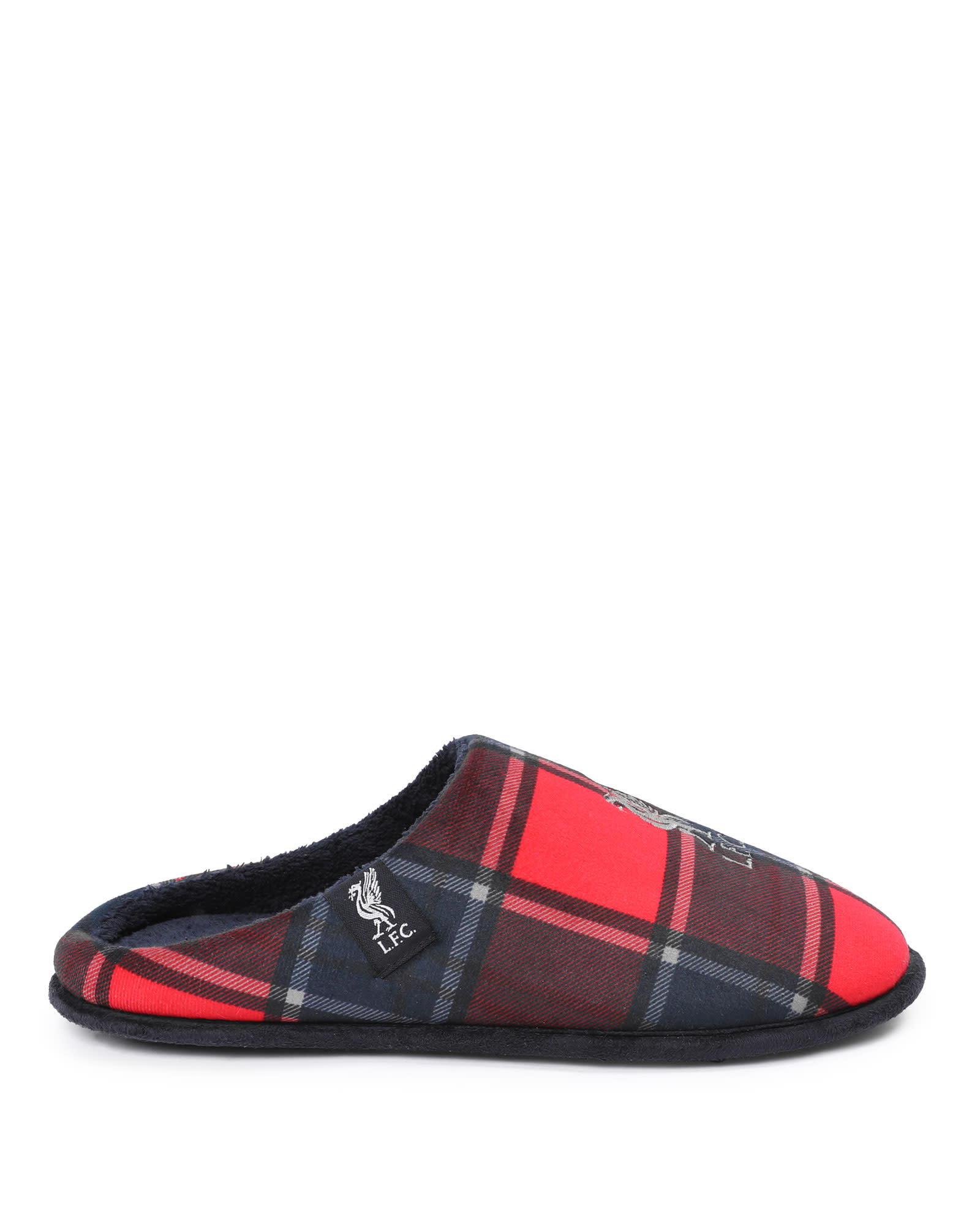 LFC Herre Mule Check Tøfler Navy - Image 3