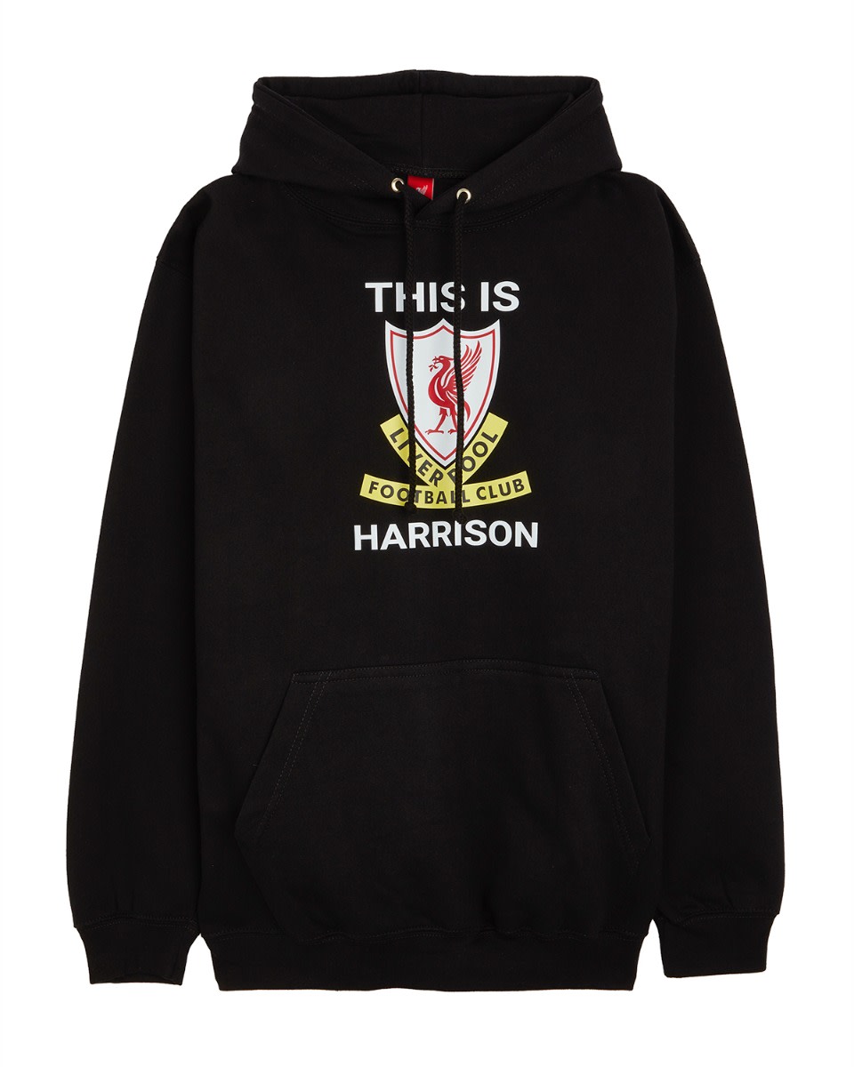 LFC Junior This Is Anfield Personalised Black Hoody - Image 2