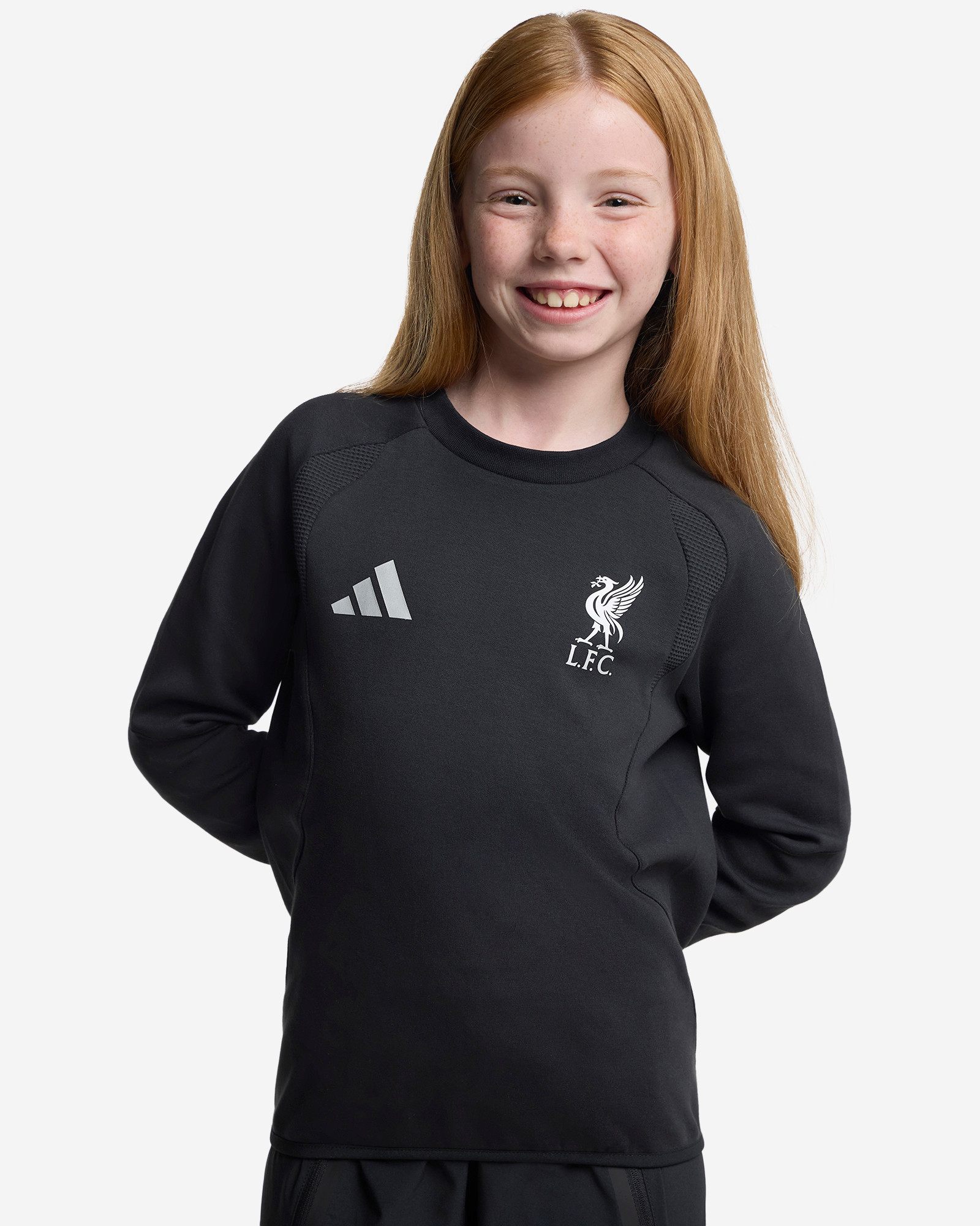 LFC 阿迪达斯青年 Tiro 旅行圆领运动衫黑色 - Image 1