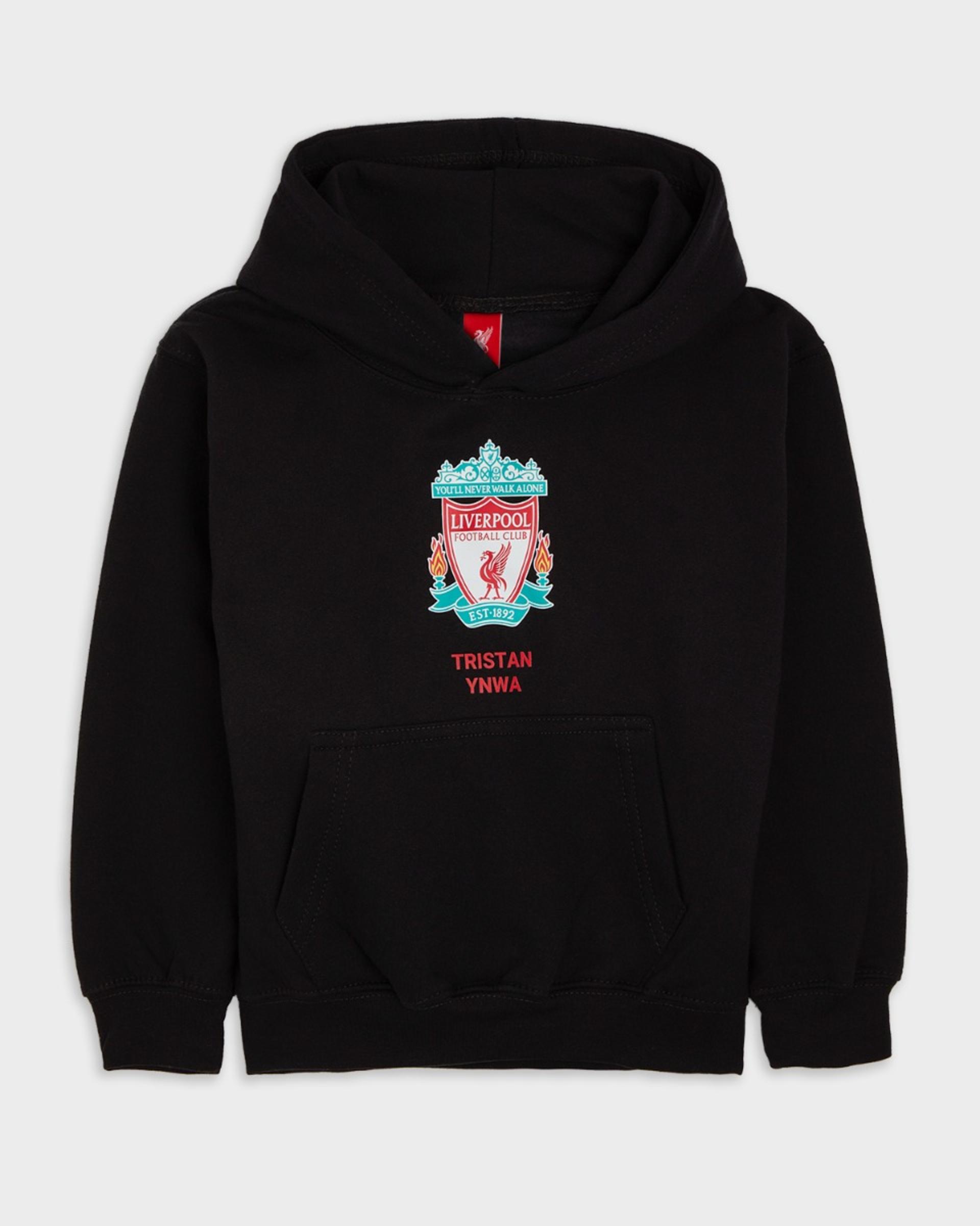 Sudadera negra personalizada con capucha LFC Junior Crest - Image 2