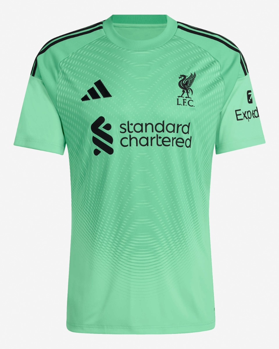アリソン　リバプール　 25/26　ホーム　GK　リーグ仕様 LFC adidas Mens 25/26 Home Short Sleeve Goalkeeper Jersey