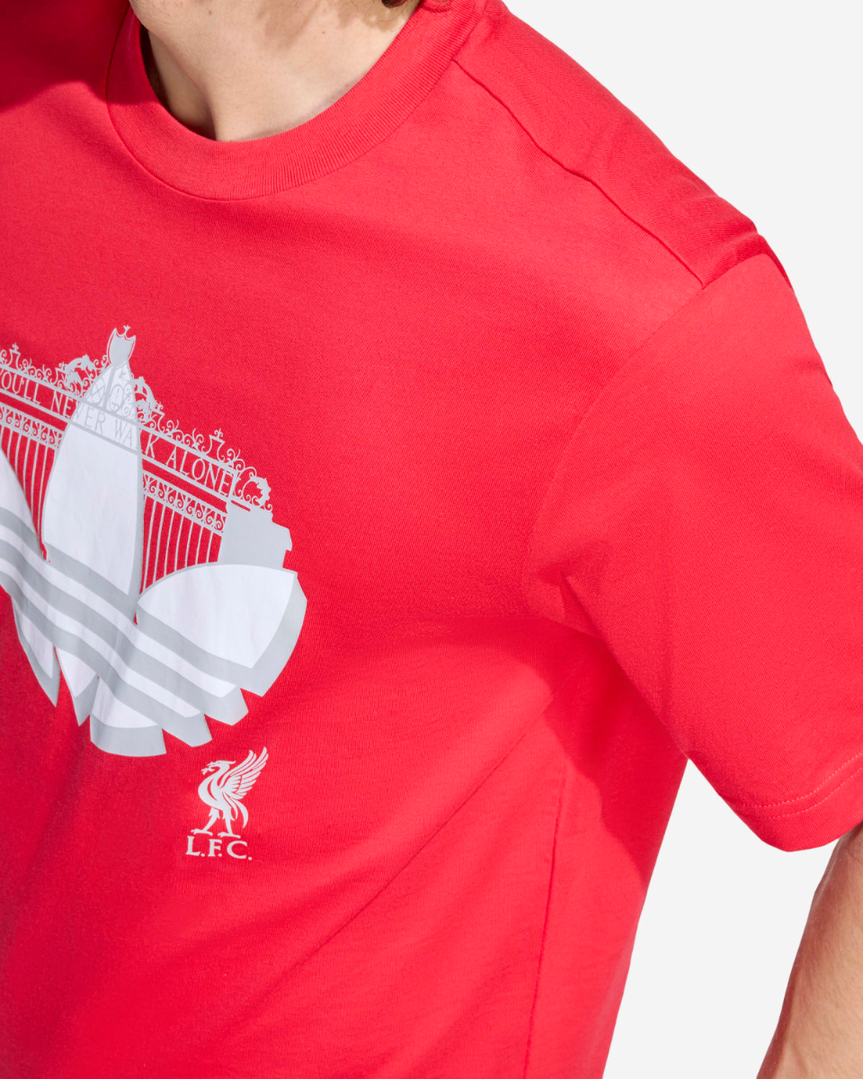 LFC adidas Mens Seasonal Graphic Trefoil Tee Red