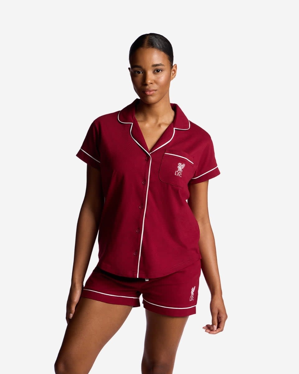LFC Womens Short Pyjama Set Red - Image 1
