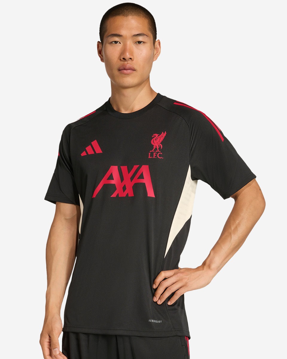 LFC adidas Mens 25/26 Domestic Short Sleeve Top Black - Image 1