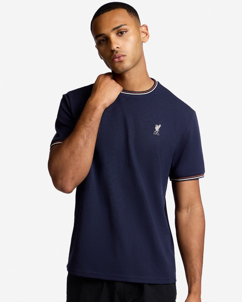 LFC Mens Textured Tee Navy - Image 4