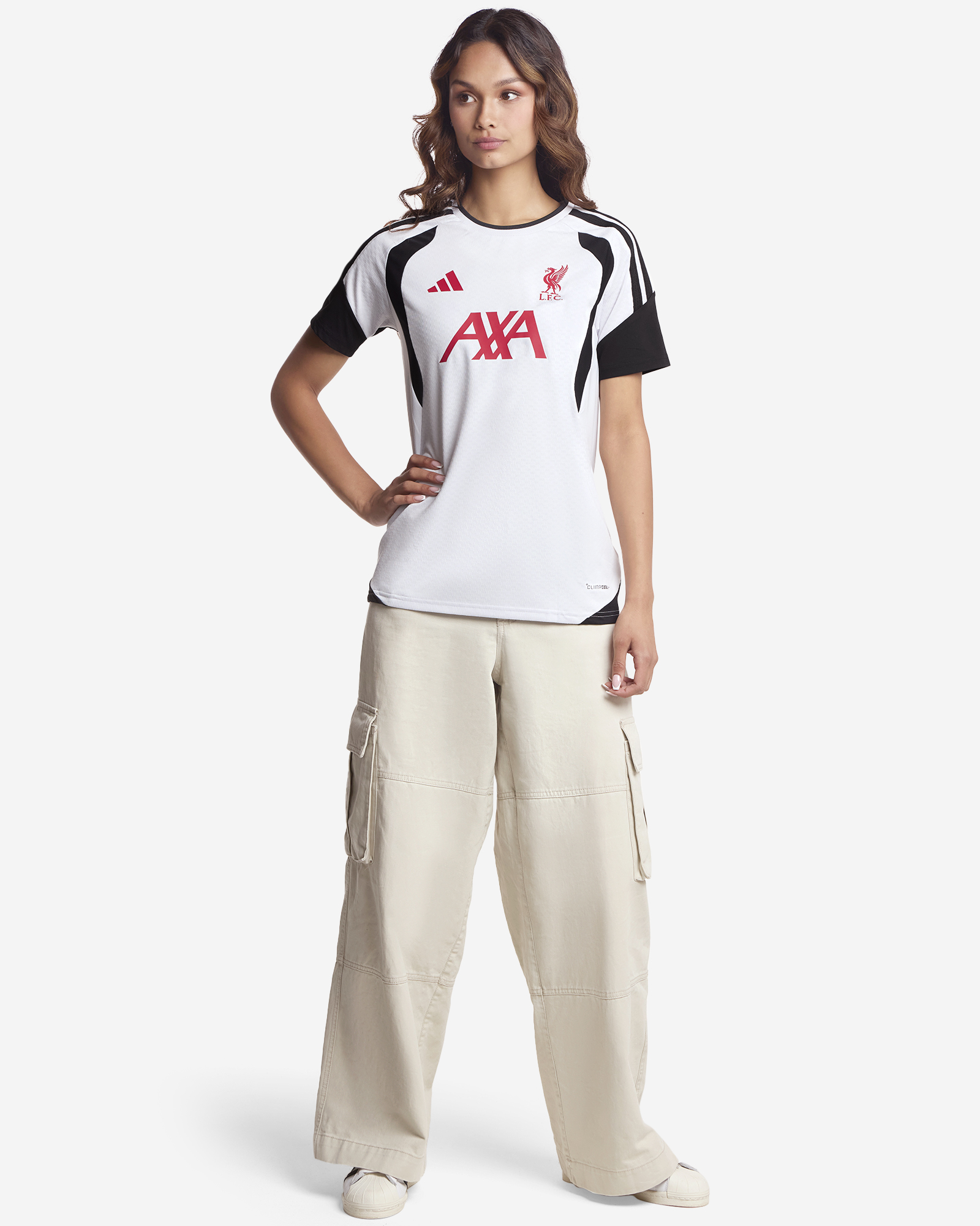 LFC adidas Womens 26/27 Tiro Training Jersey Dash Grey - Image 4