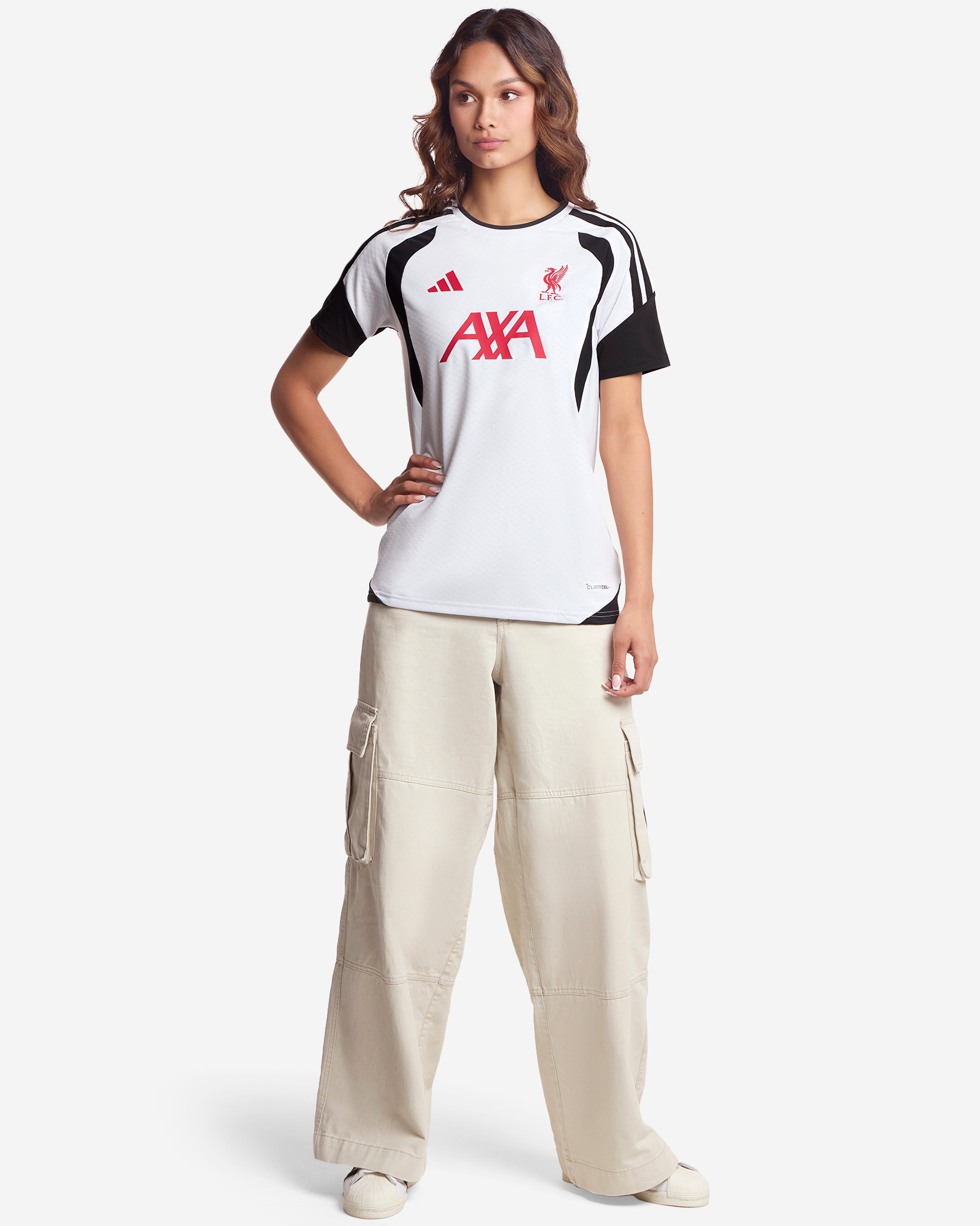 LFC adidas Womens 26/27 Tiro Training Jersey Dash Grey - Image 4