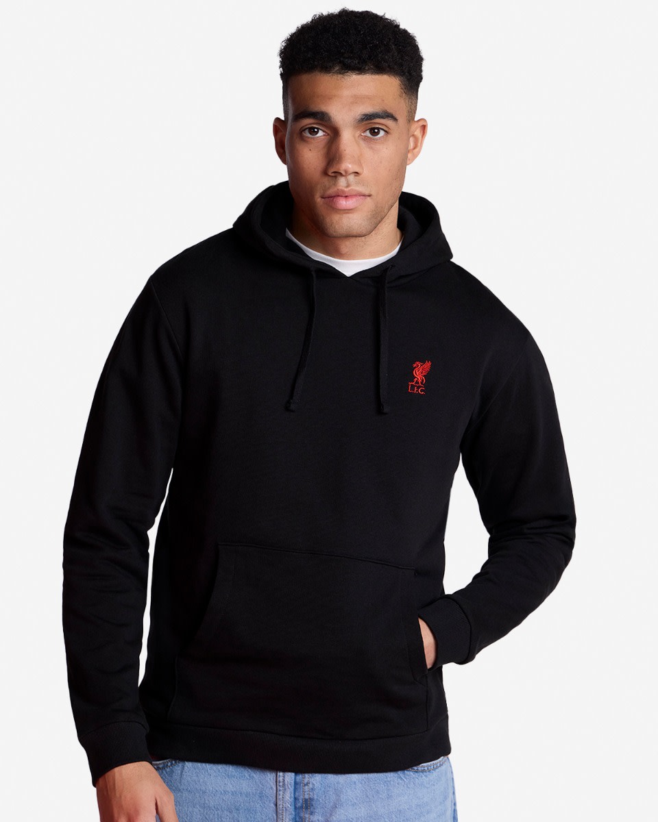 LFC メンズロゴオーバーヘッドパーカーブラック - Image 1