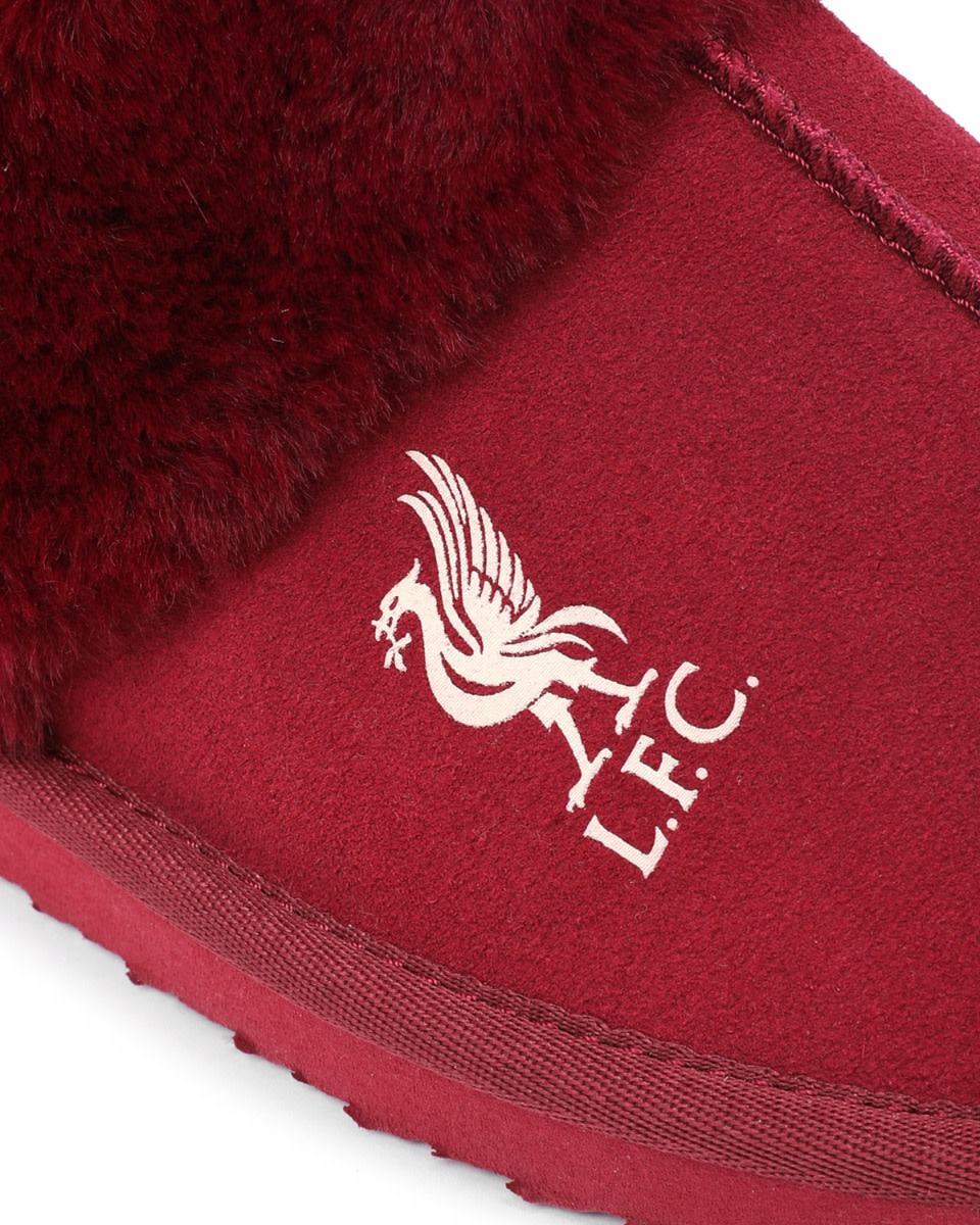 LFC Womens Suede Mules Red - Image 3