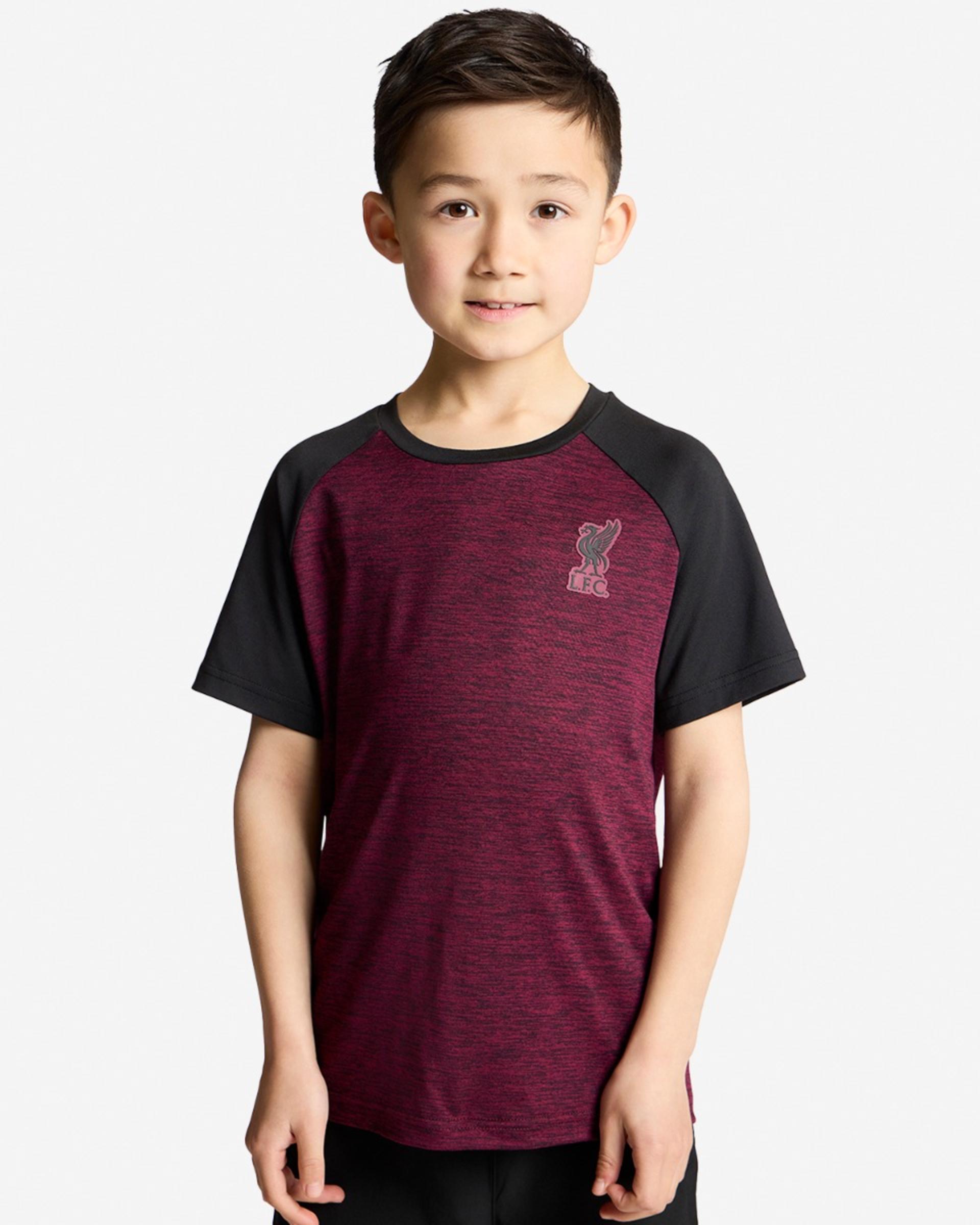 เสื้อยืด LFC Juniors Marl สีแดงและสีดำ - Image 1
