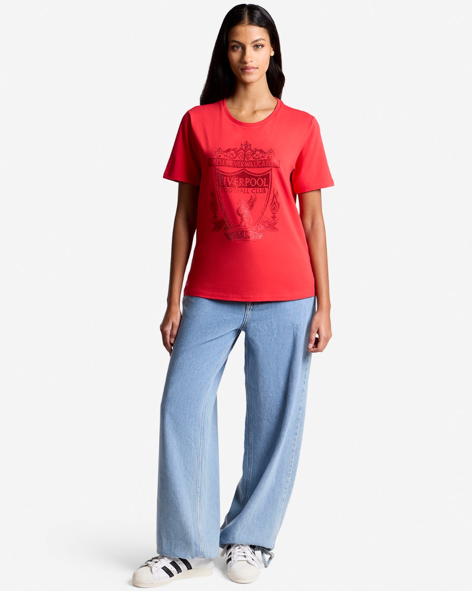 LFC Dame Diamenté Crest Tee Rød - Image 3