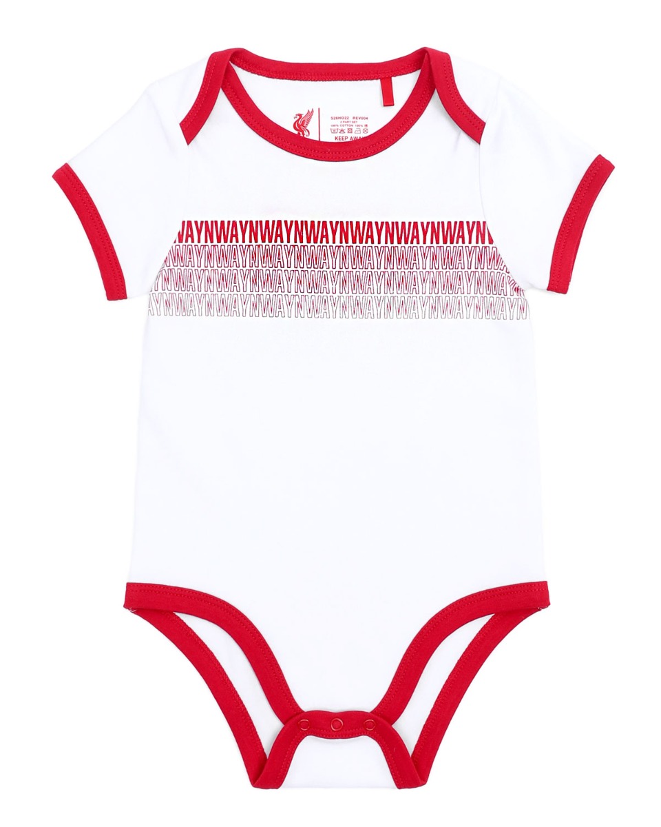 LFC Baby Bodysuit & Shorts Set White & Red - Image 2