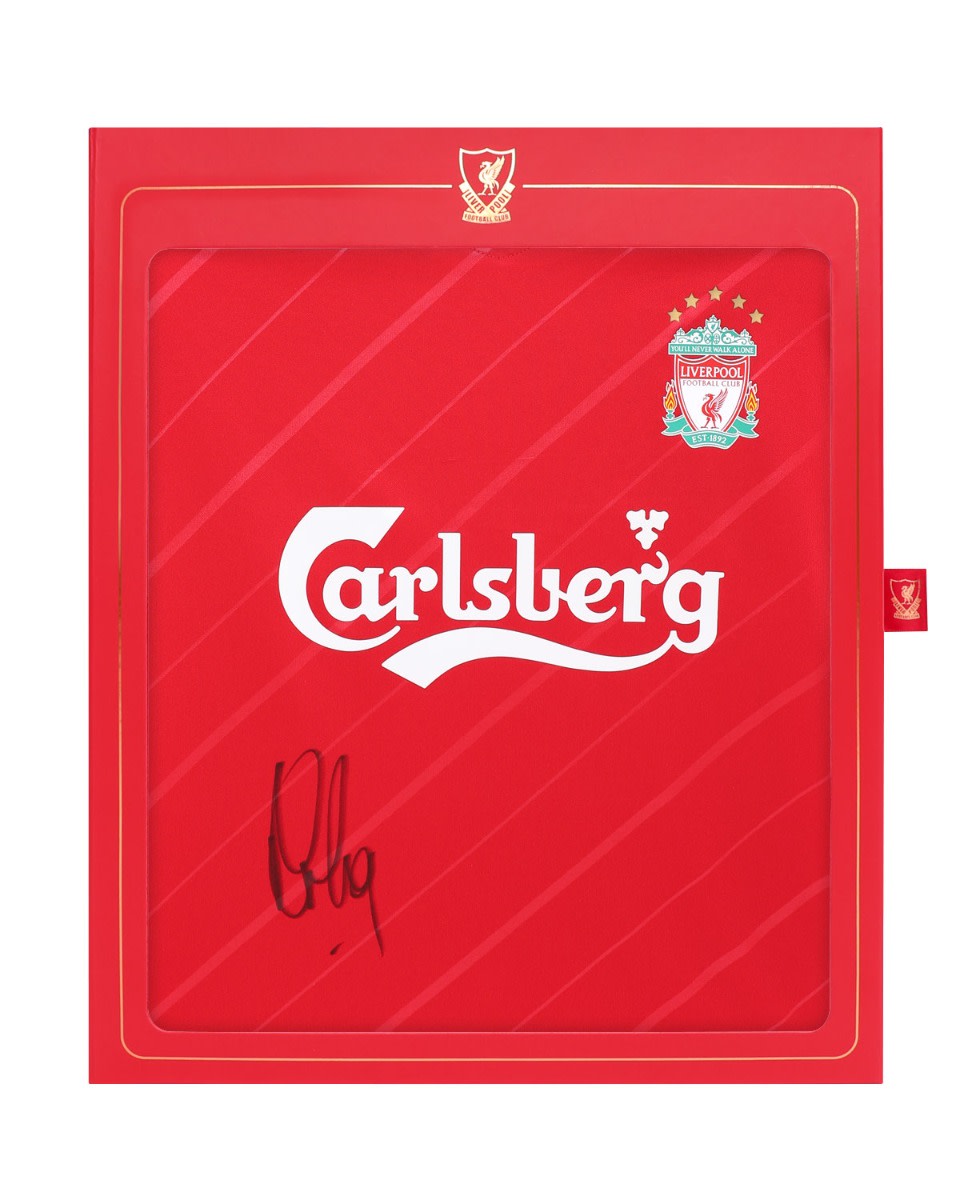 LFC Signed 05/06 Crouch Boxed Shirt - Image 1