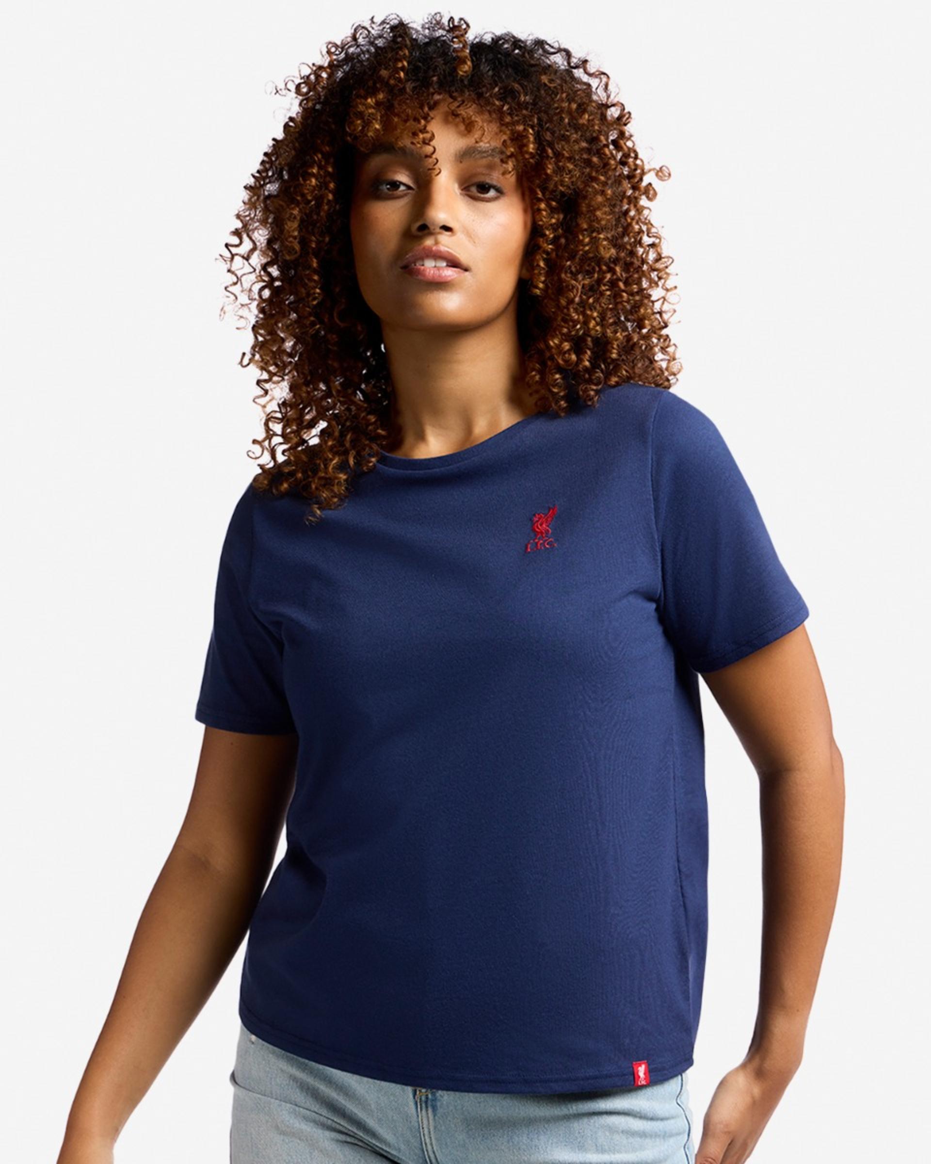 LFC Navy Liverbird Emblem T-shirt til kvinder - Image 1