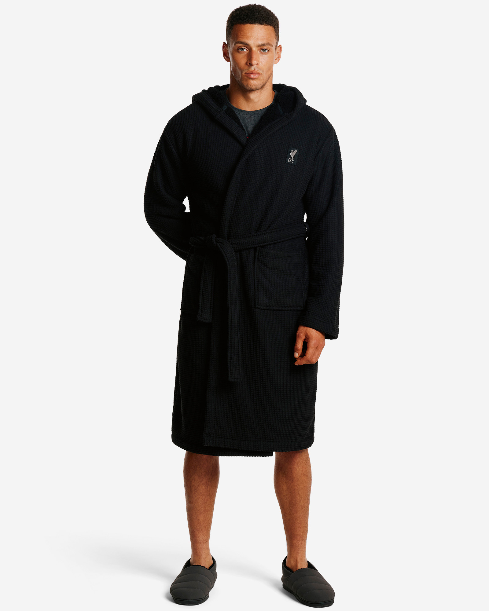 LFC Bonded Herren-Bademantel, Schwarz - Image 1