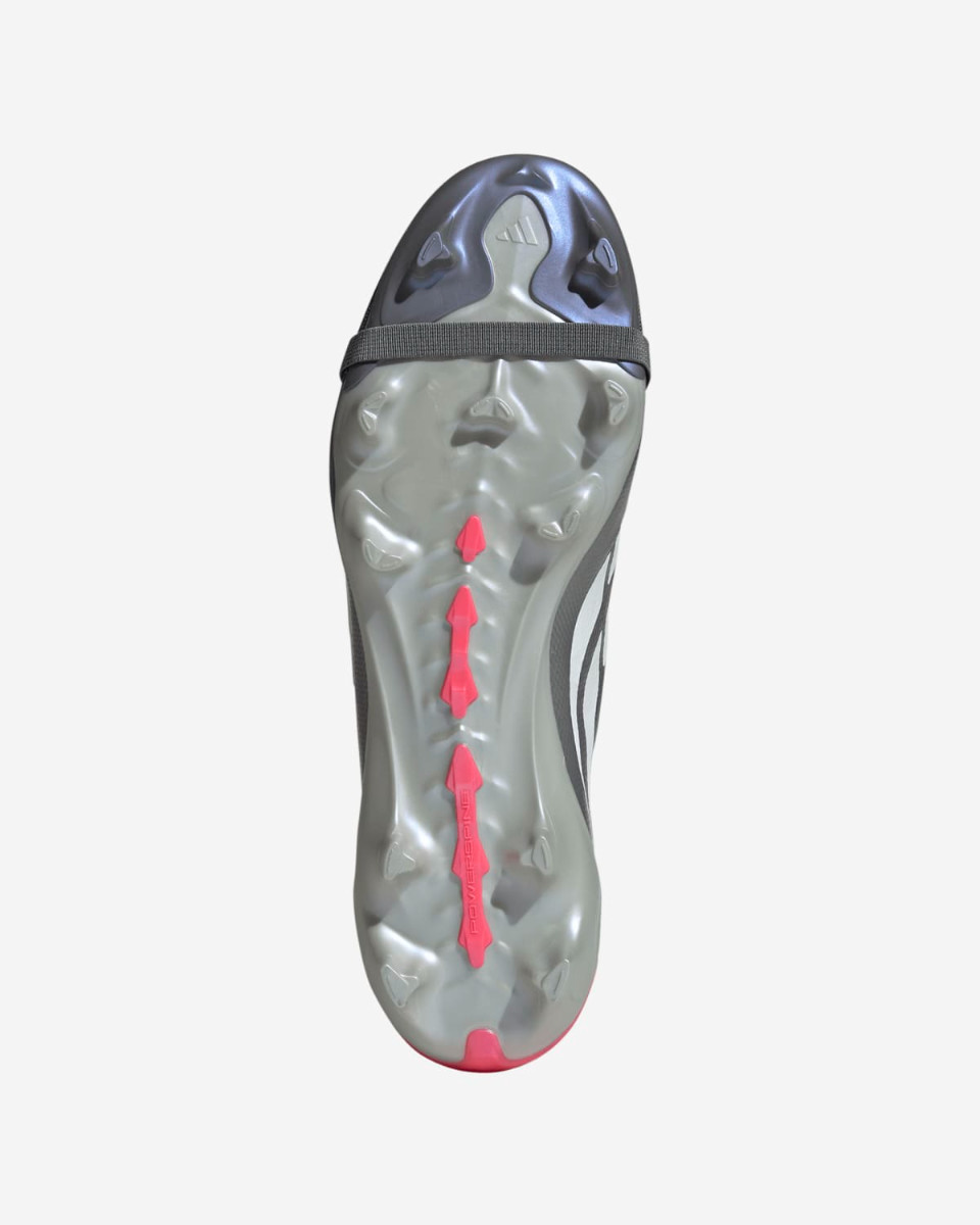 adidas Adults Predator League Fold-Over Tongue Firm Ground Football Boots Iron Metallic/Zero Metalic/Lucid Red - Image 4