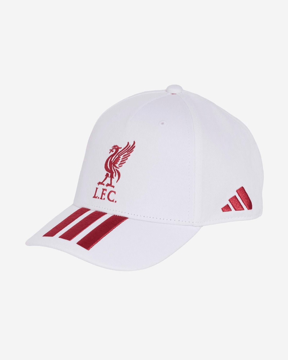 LFC adidas Youth Cap White & Active Maroon - Image 1