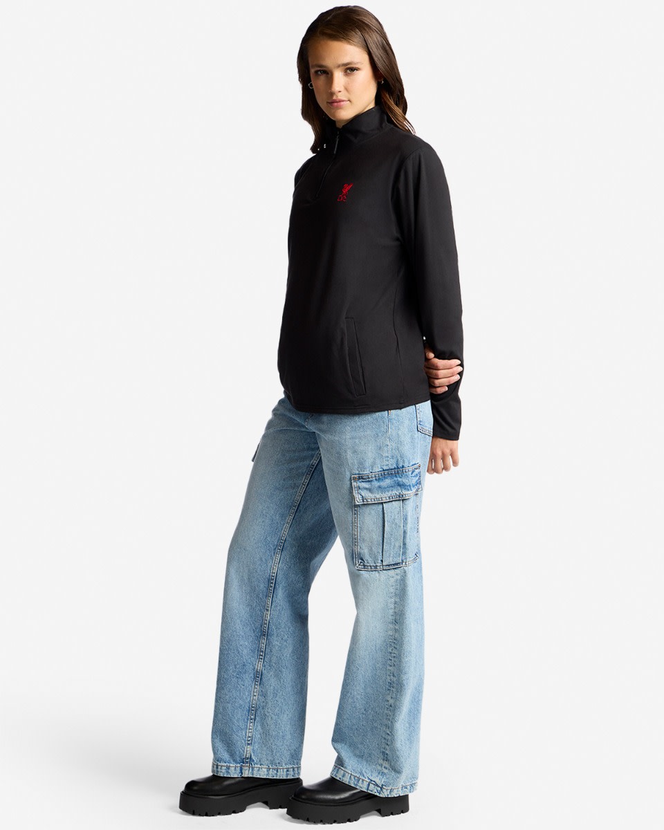 LFC Kvinnors 1/4 Zip Fleece Svart - Image 4