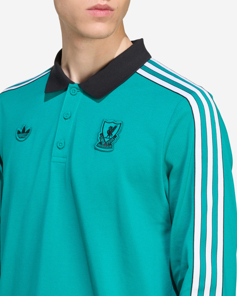 เสื้อโปโลแขนยาว LFC adidas ผู้ชาย 25/26 ไอคอน - Image 4